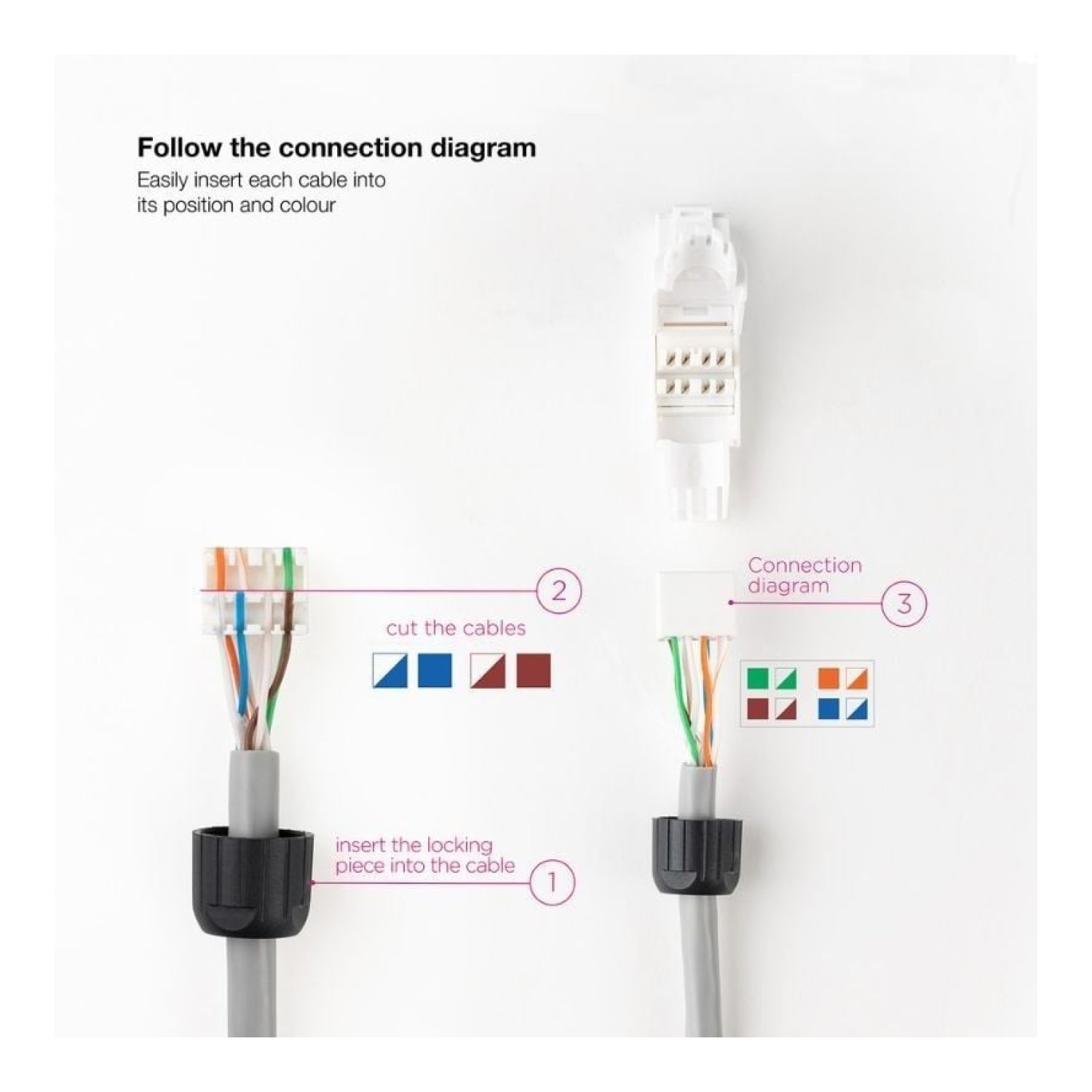 Nanocable · Conector RJ45 UTP · Cat.6A · Auto Crimpable · 10 uds