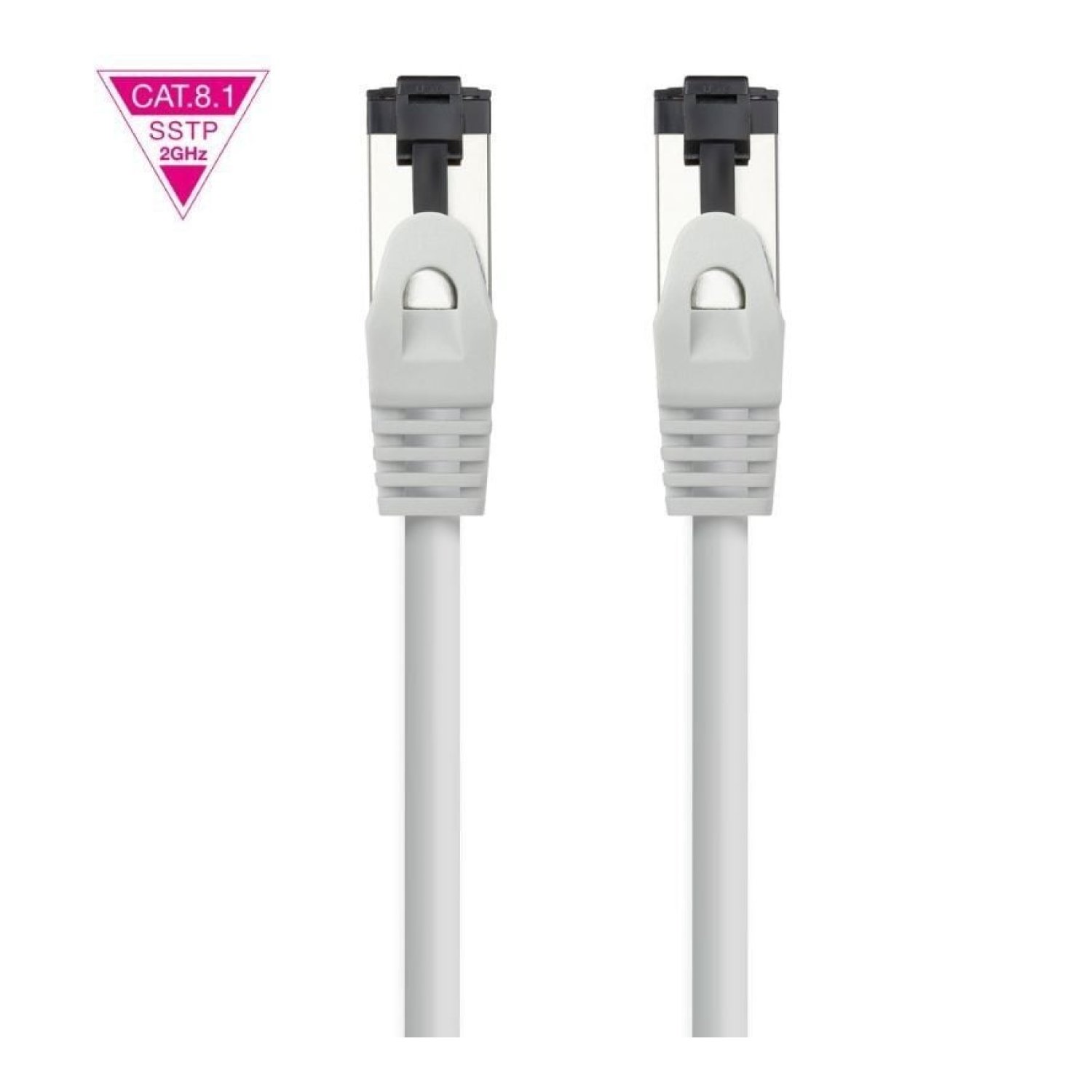 Nanocable Cable Red RJ45 SSTP Cat.8.1 · 10m · Gris