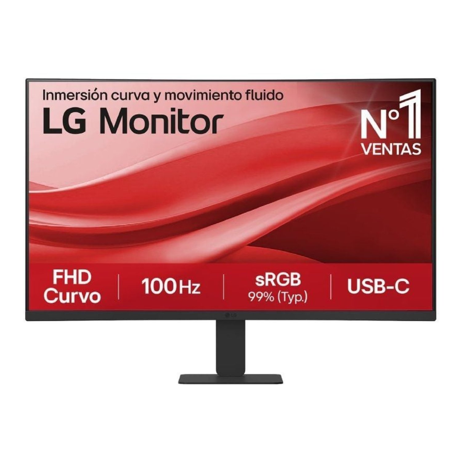 LG Monitor Curvo 27" · Full HD · Negro