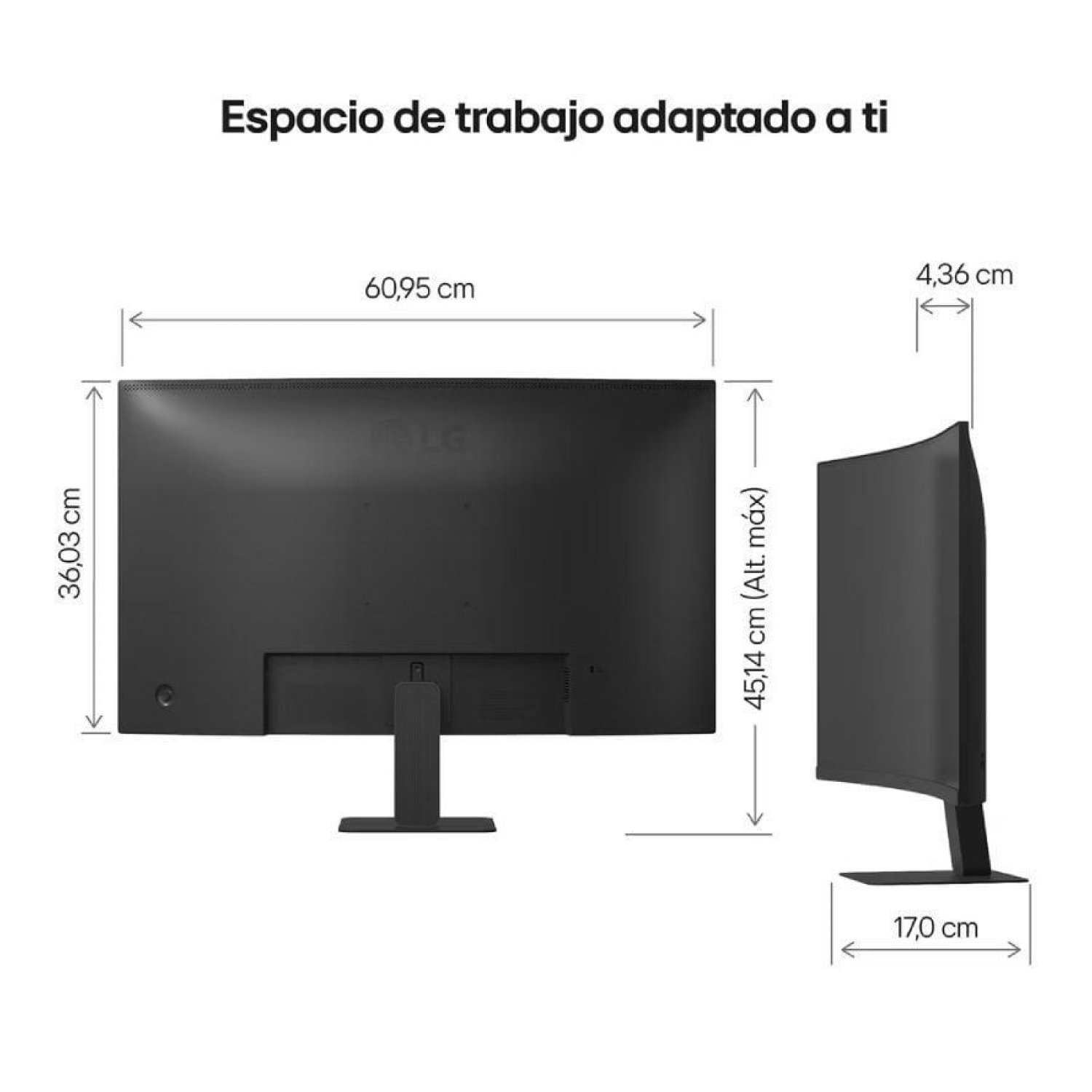 LG Monitor Curvo 27" · Full HD · Negro