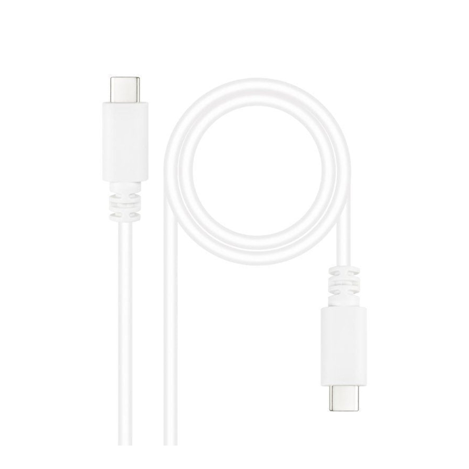 Nanocable · Cable USB-C a USB-C · 480Mbps · 1,5m · Blanco