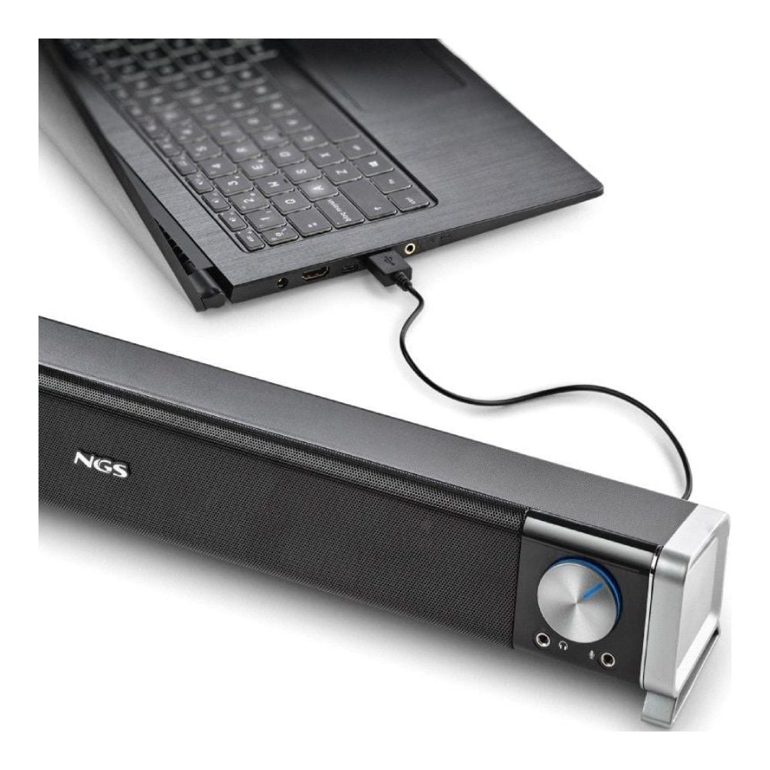 Barra de Sonido con Bluetooth NGS Subway/ 40W/ 2.0/ Negra