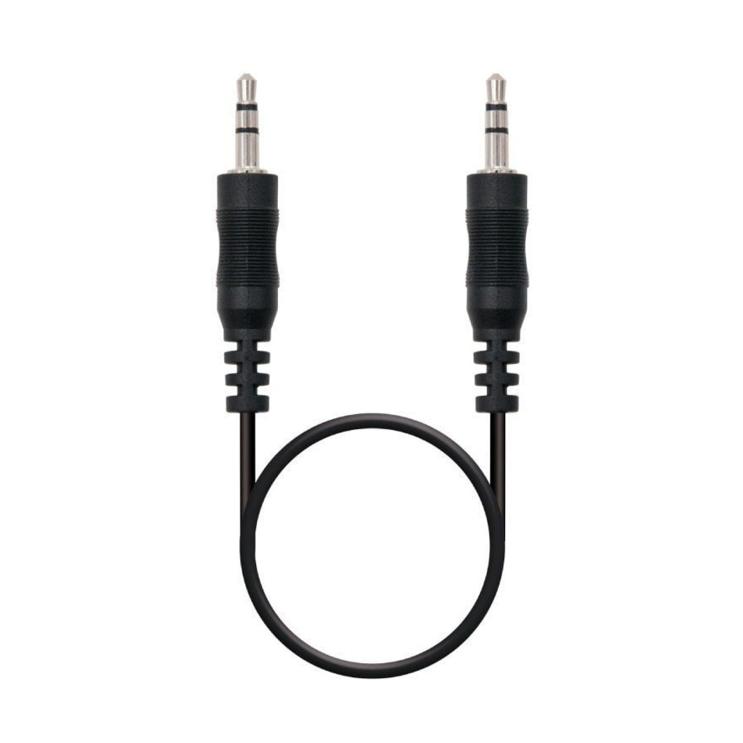 Nanocable · Cable Estéreo Jack 3.5mm · 30cm · Negro
