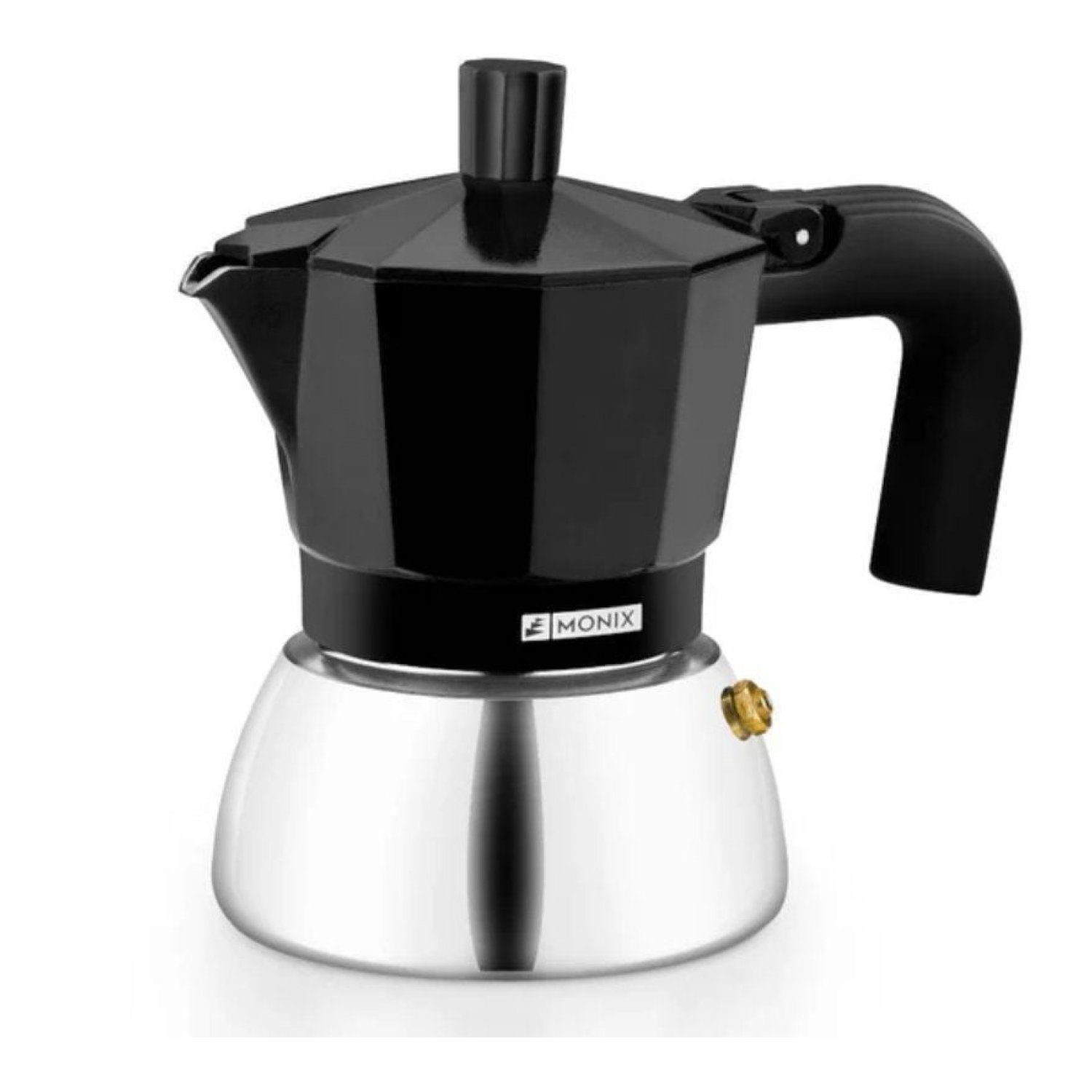Monix Cafetera Italiana · 9 Tazas · Inducción · Acero Inoxidable · Negra