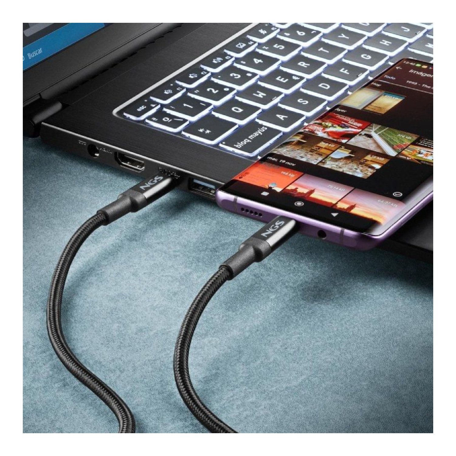 NGS Knot · Cable USB 4.0 Tipo-C · 240W · 40Gbps · 2m
