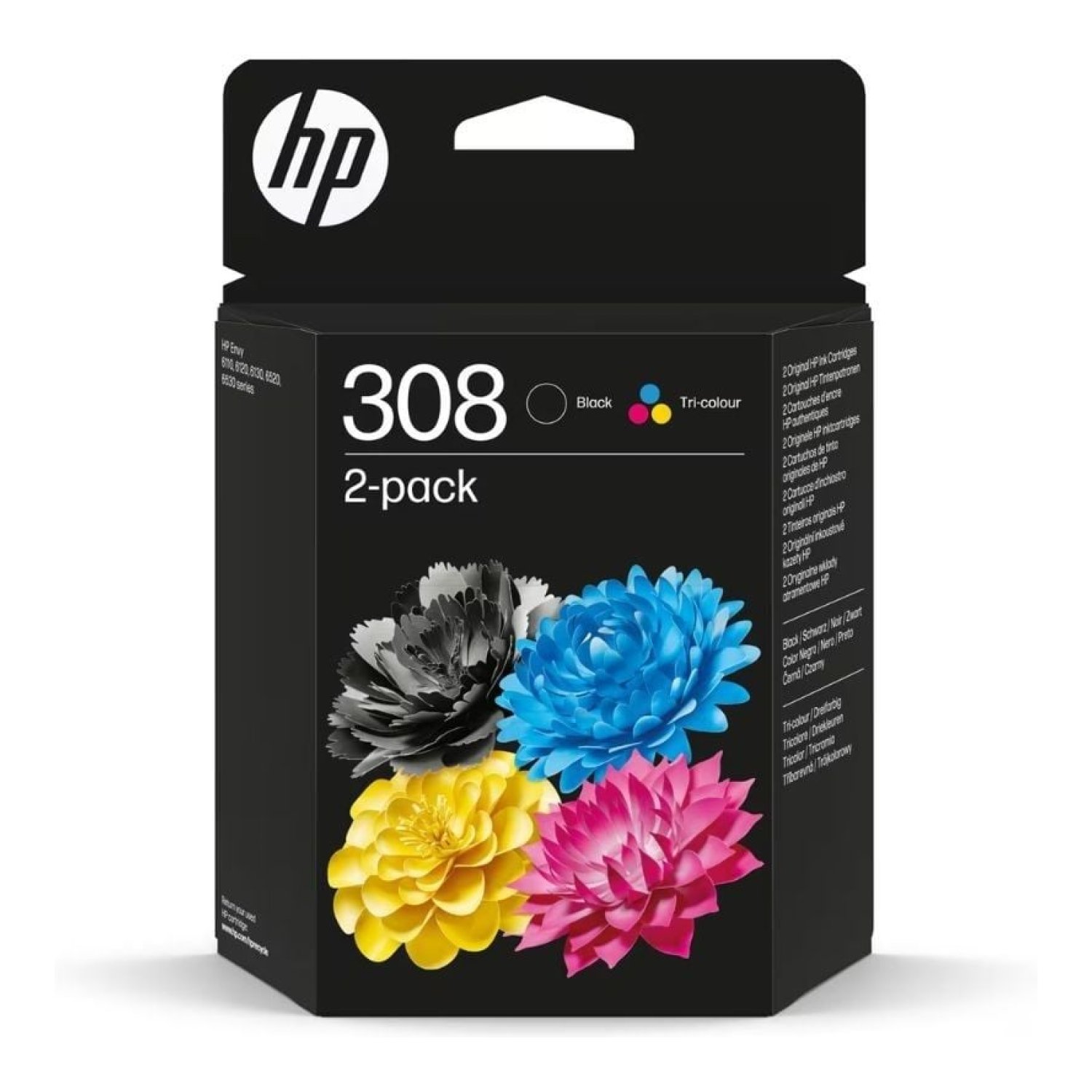HP Cartucho Tinta Original nº308 · Multipack Negro + Tricolor