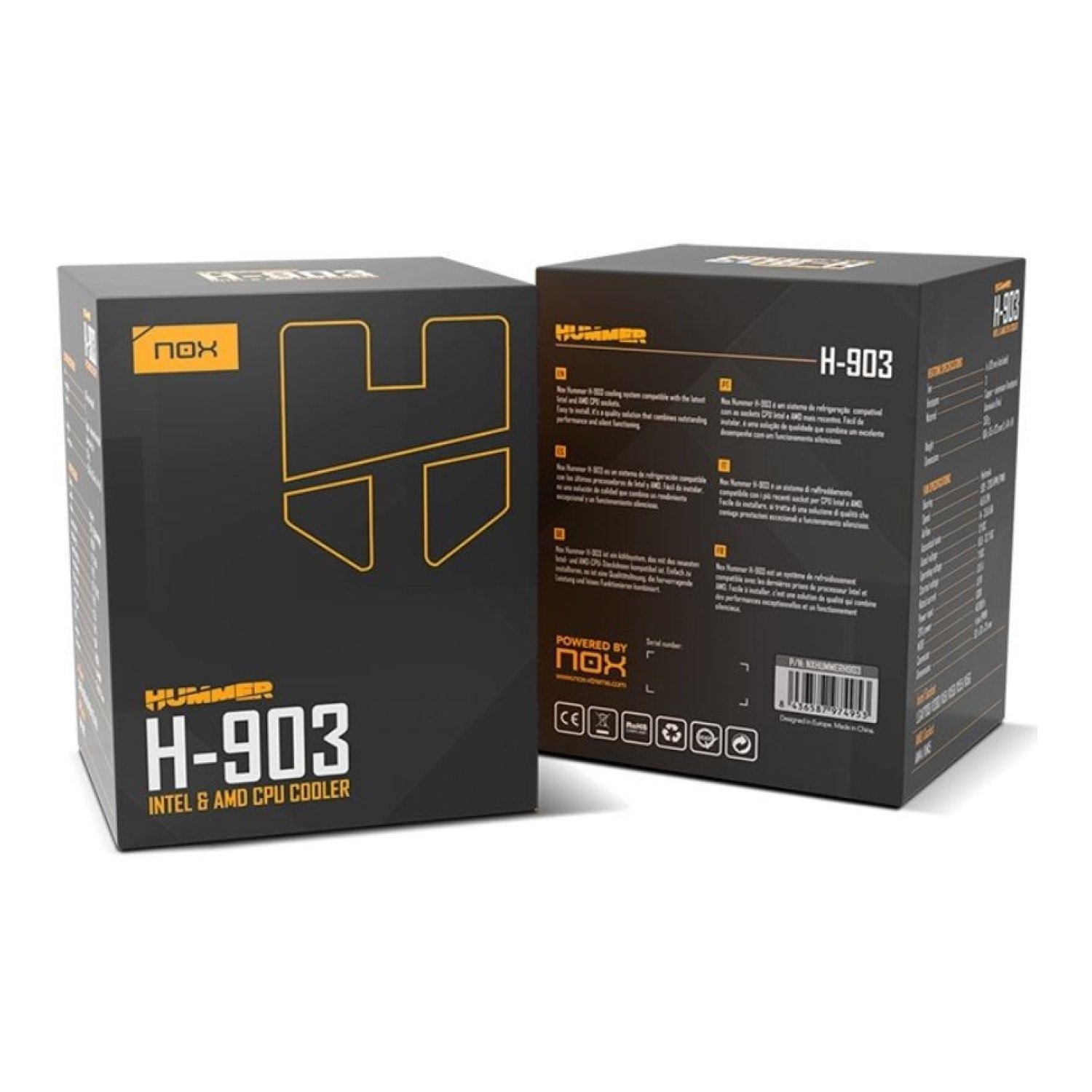 Nox Hummer H-903 · Ventilador Disipador · 92mm · Refrigeración Silenciosa
