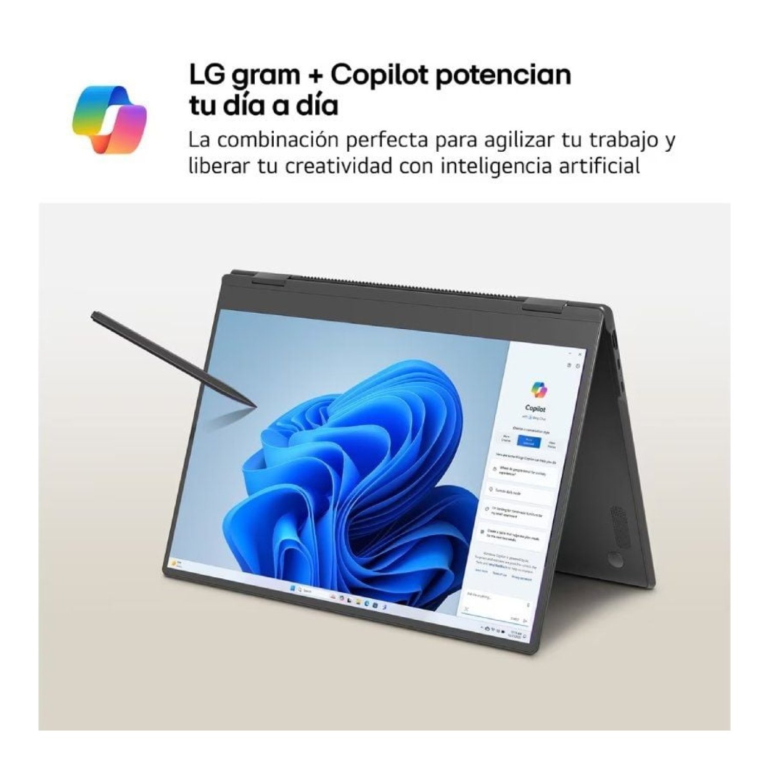 LG Gram Pro 16 · Convertible Táctil · Intel Core Ultra 7-255H · 32GB · 1TB SSD · Win11