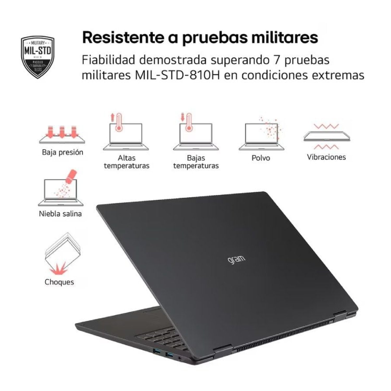LG Gram Pro 16 · Convertible Táctil · Intel Core Ultra 7-255H · 32GB · 1TB SSD · Win11