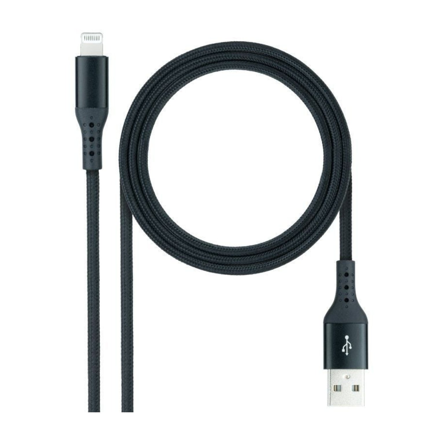 Nanocable · Cable USB 2.0 Lightning · 1m · USB Macho-Lightning · Negro