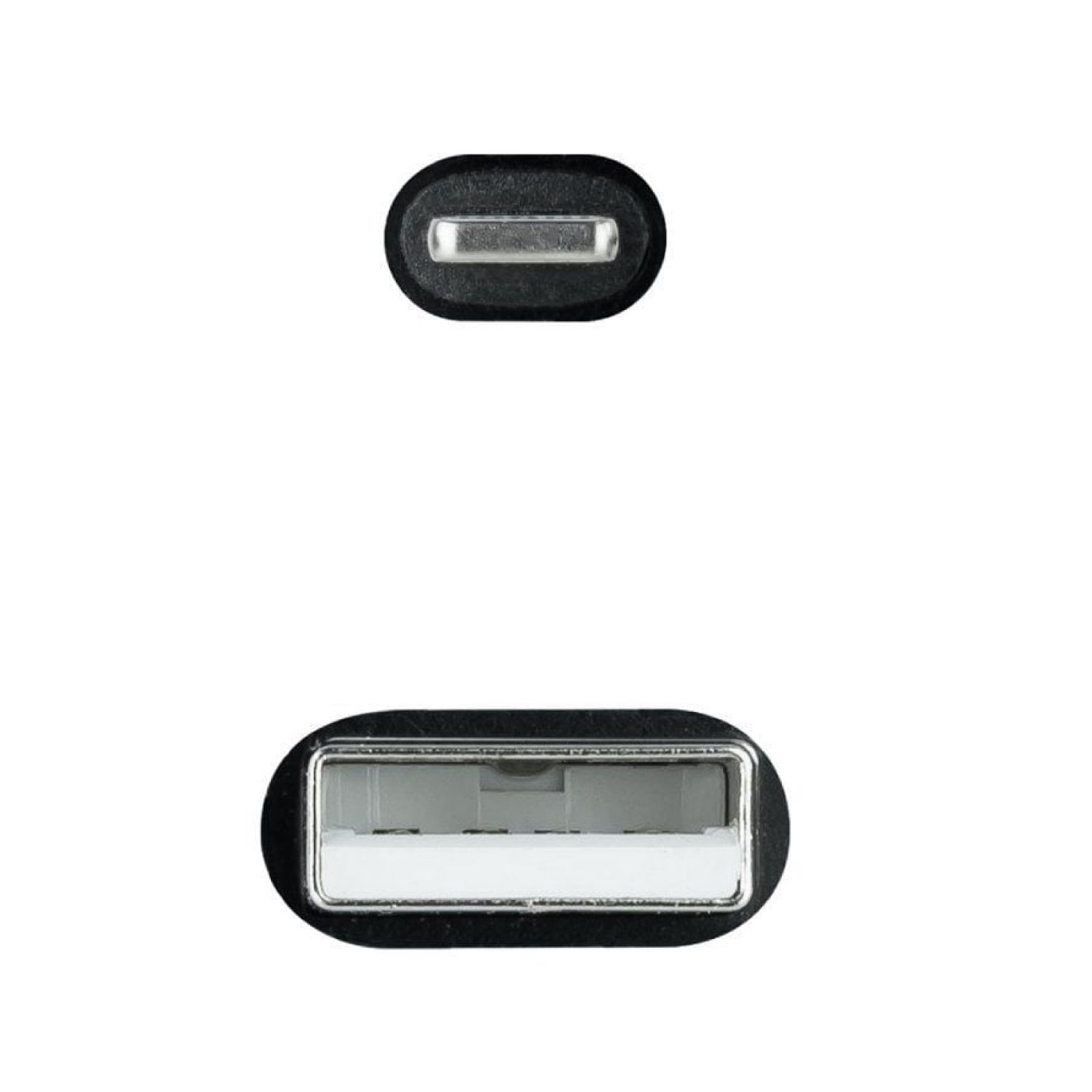 Nanocable · Cable USB 2.0 Lightning · 1m · USB Macho-Lightning · Negro