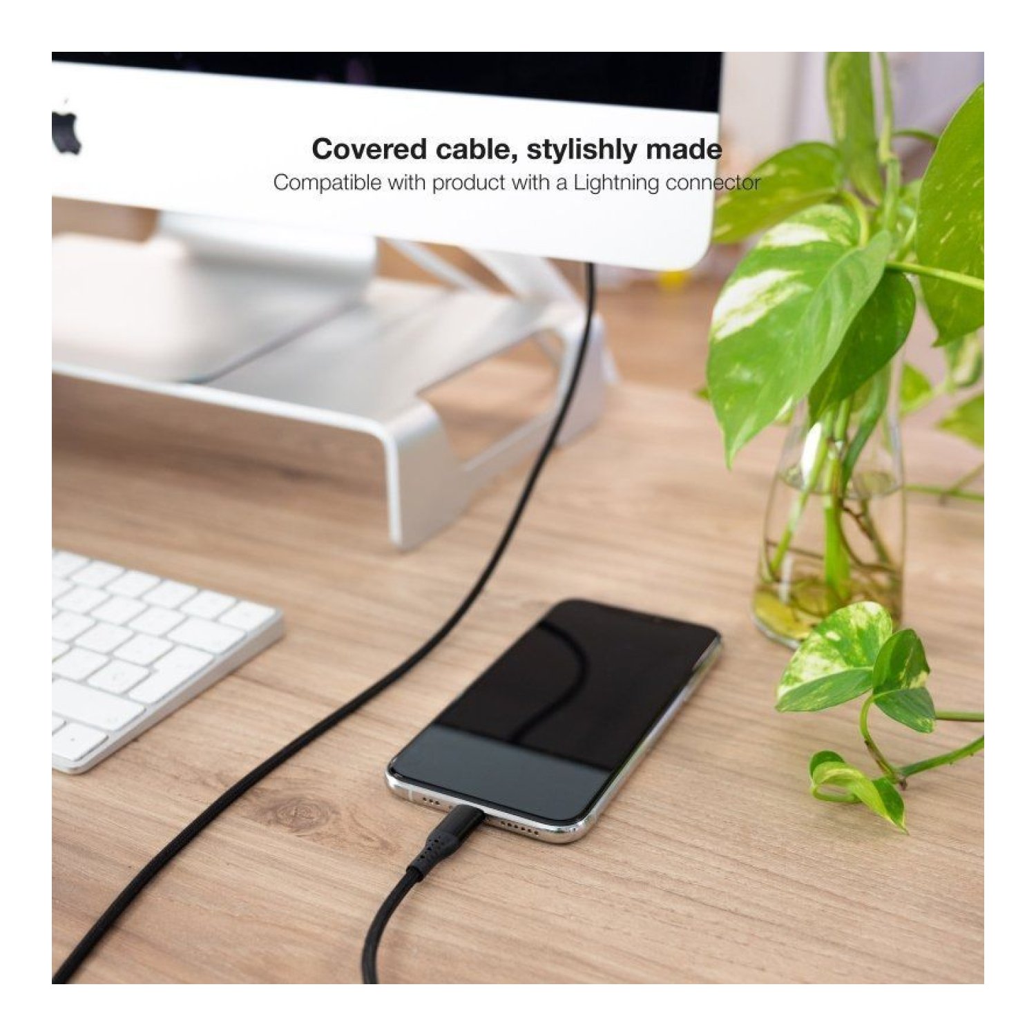 Nanocable · Cable USB 2.0 Lightning · 1m · USB Macho-Lightning · Negro