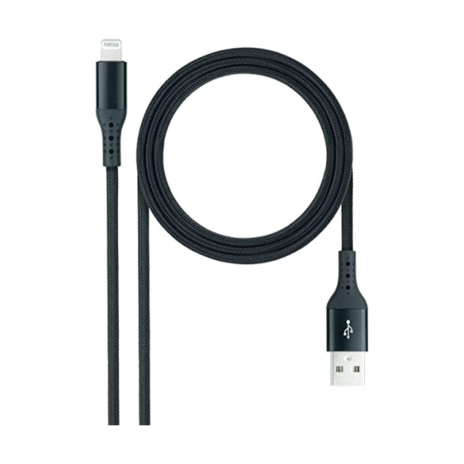 Nanocable · Cable USB 2.0 Lightning · 1m · USB Macho-Lightning · Negro