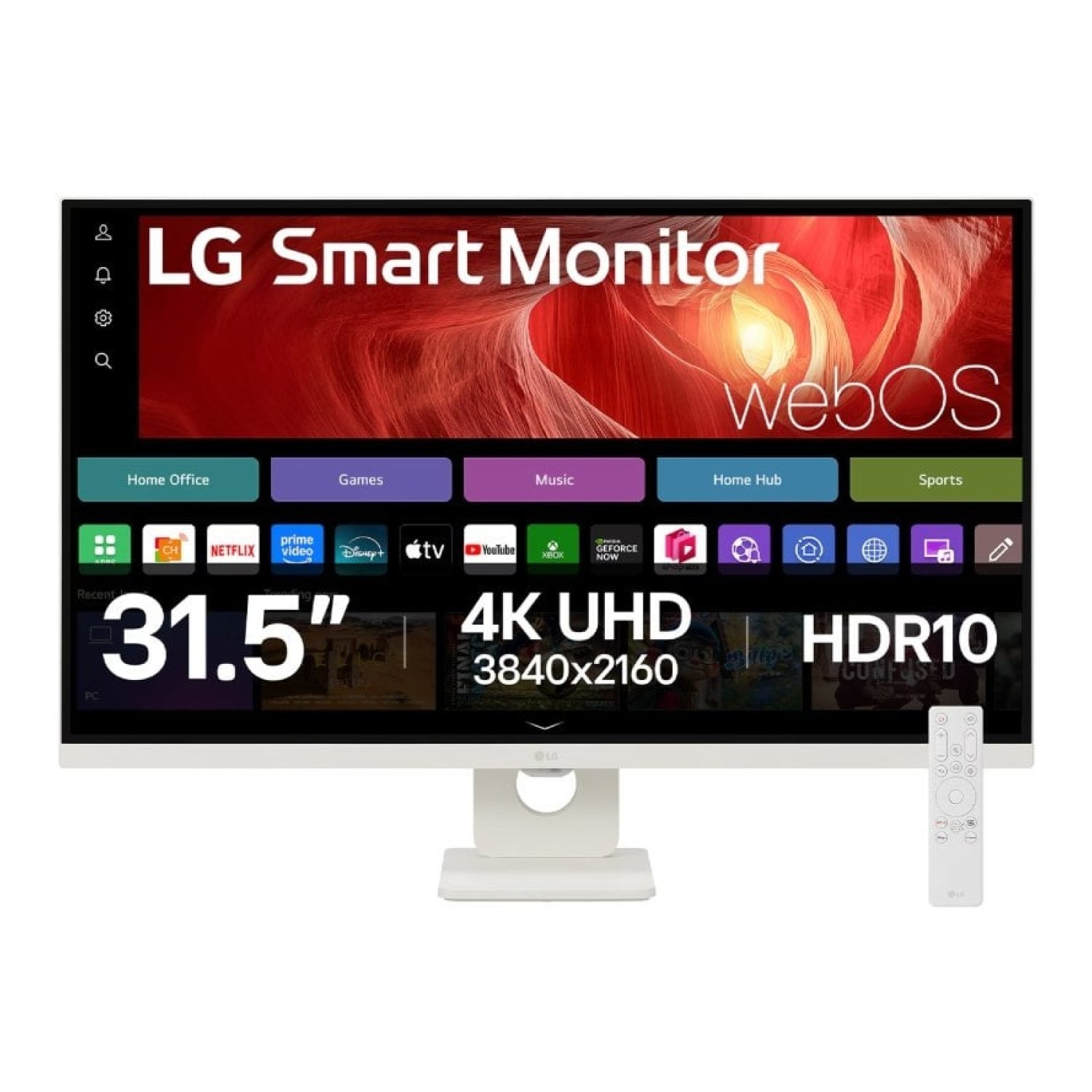 LG Smart Monitor 32U721SA-W · 31,5" 4K · Multimedia · Smart TV · Blanco
