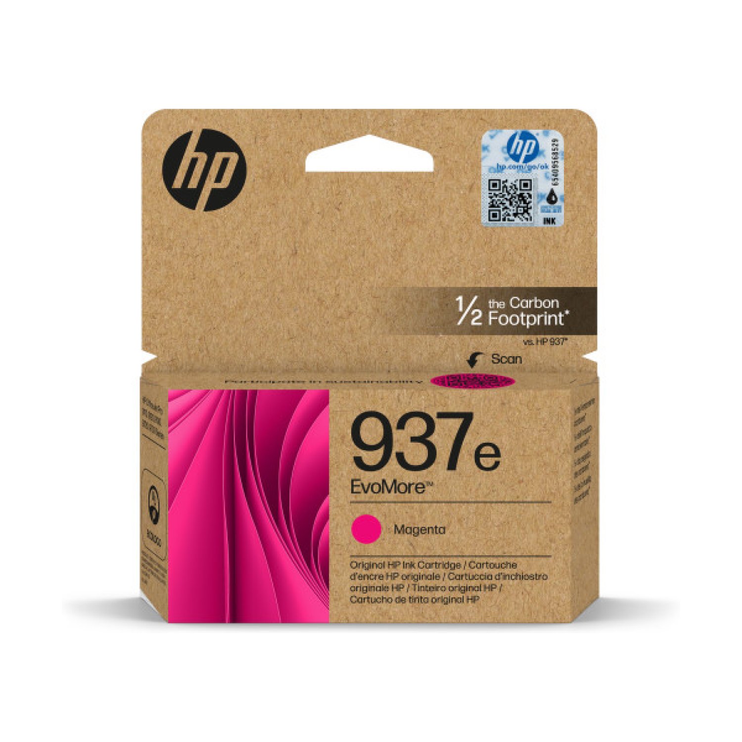 HP Cartucho Tinta nº937e · Magenta · Original EvoMore