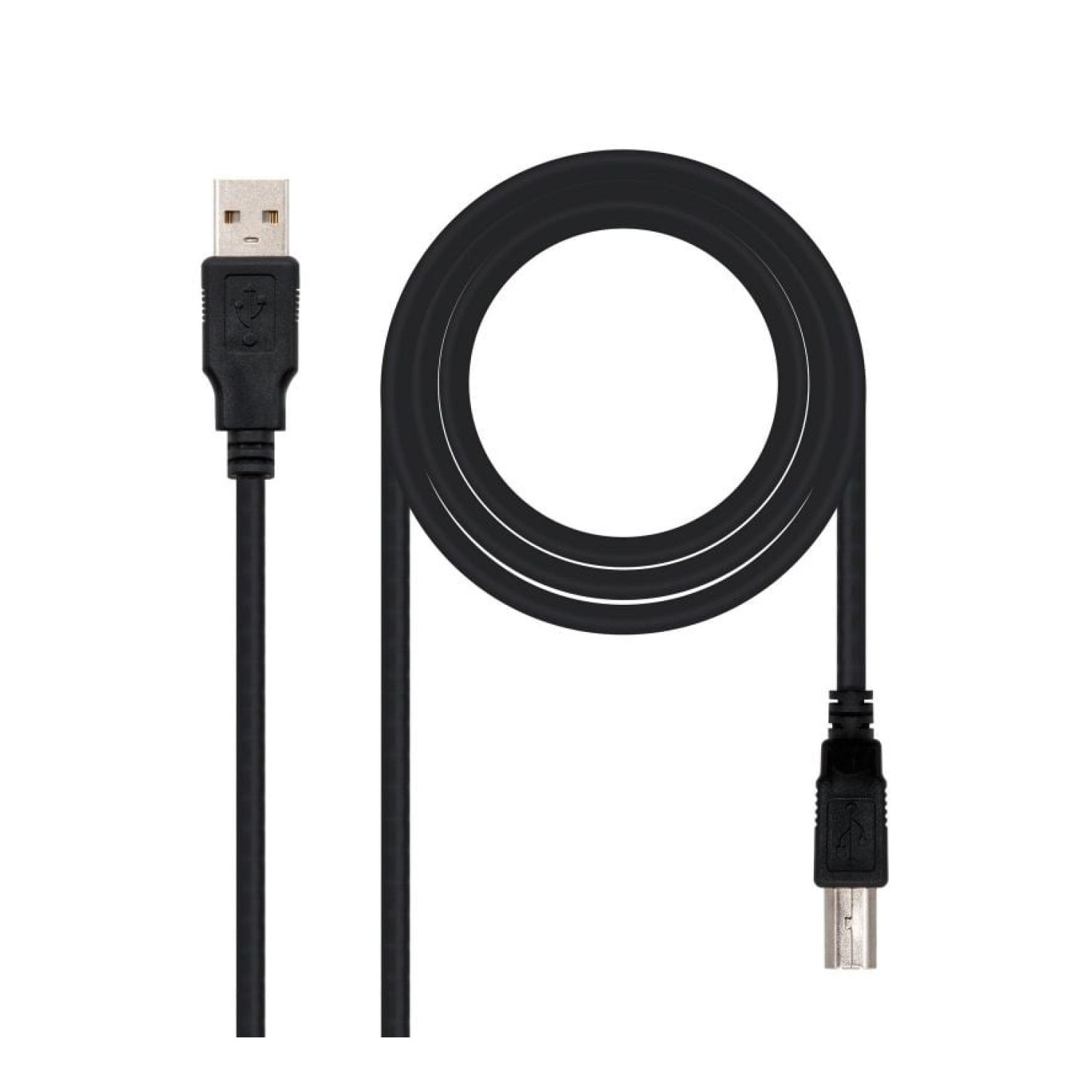 Nanocable · Cable USB 2.0 Impresora · 1m · USB Tipo-B a USB-A · Negro