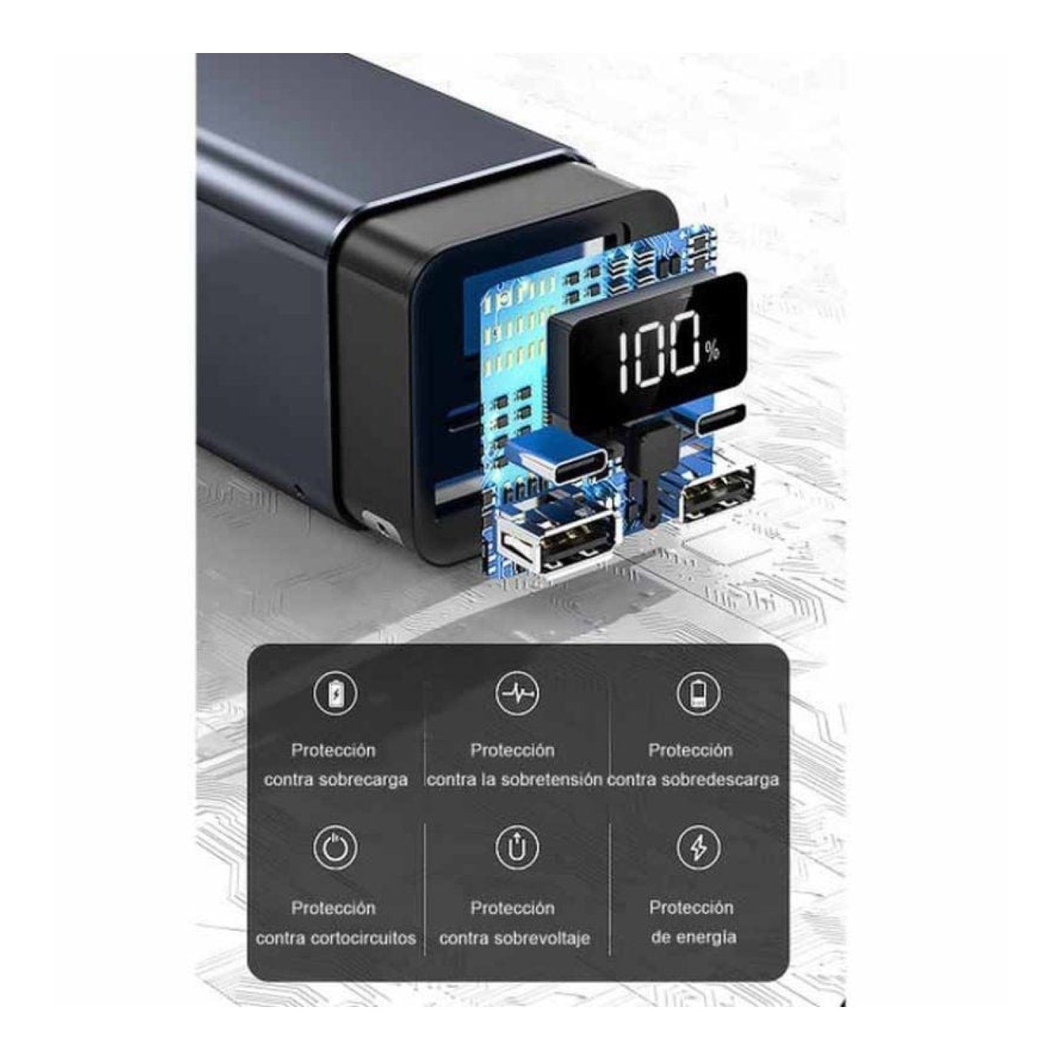 Batería Externa/Powerbank Leotec PowerBank 20000mAh PD/ 65W/ Compatible con Portátiles