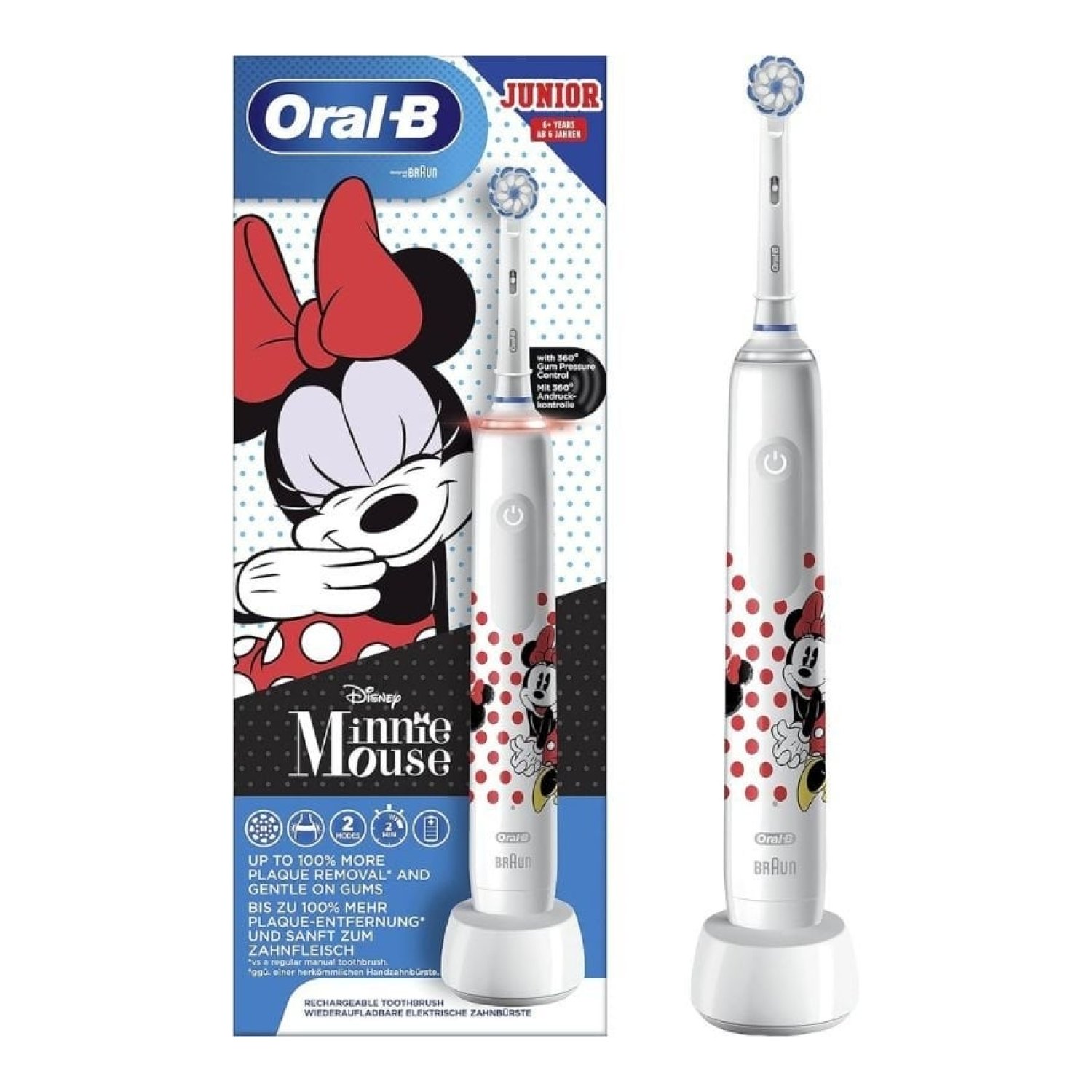 Oral-B Junior Disney Minnie · Cepillo Dental Eléctrico · Diseño Infantil