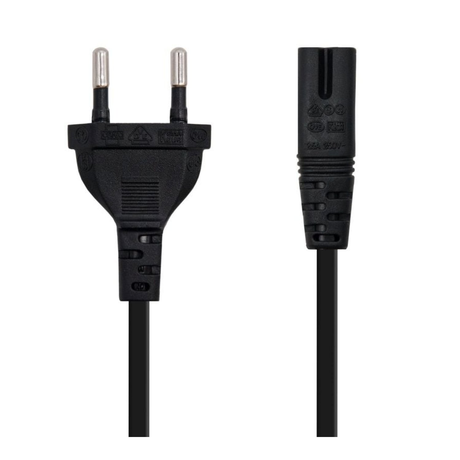Nanocable · Cable Alimentación C7 · CEE7/16 a C7 · 1,5m · Negro