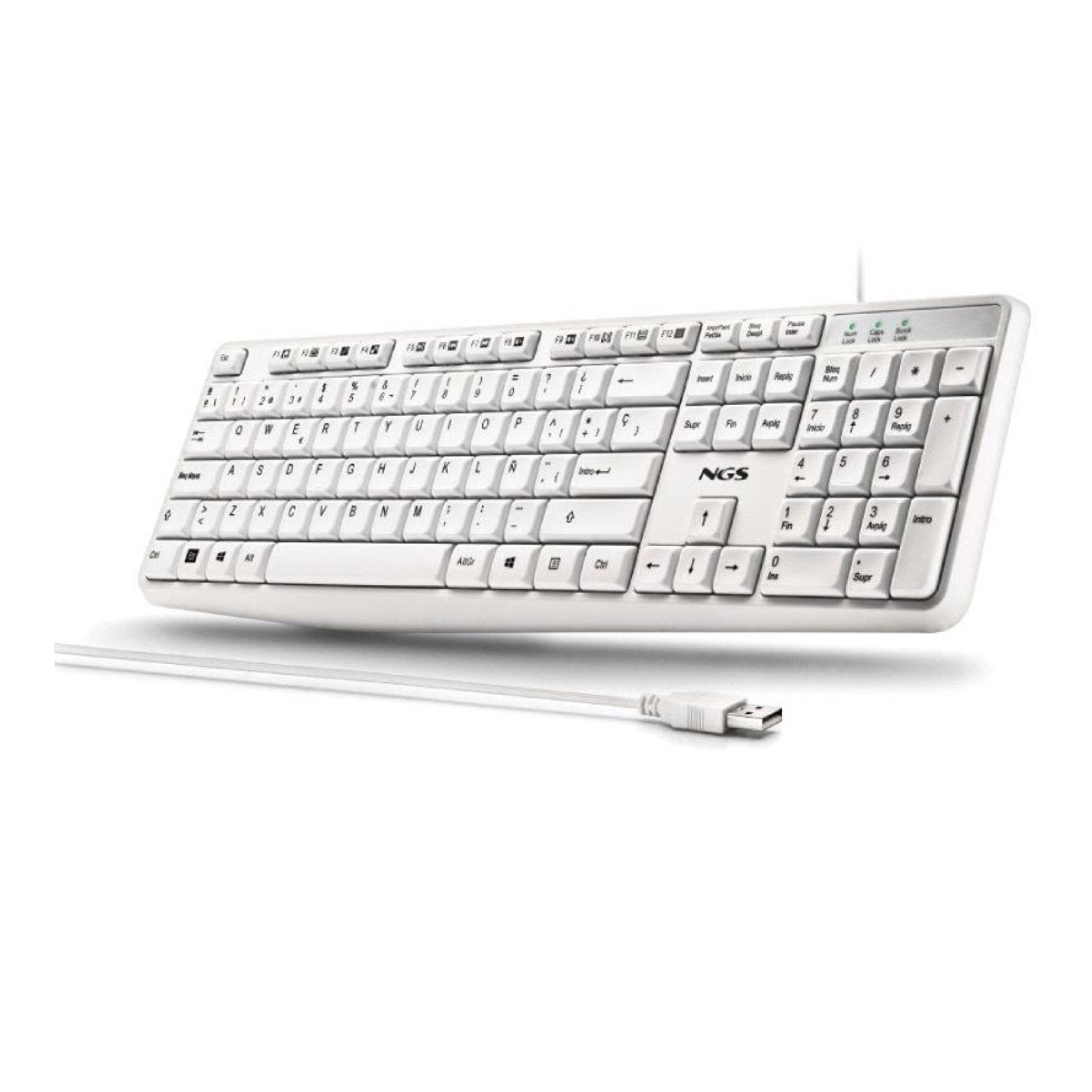 NGS Heritage · Teclado Español · Blanco