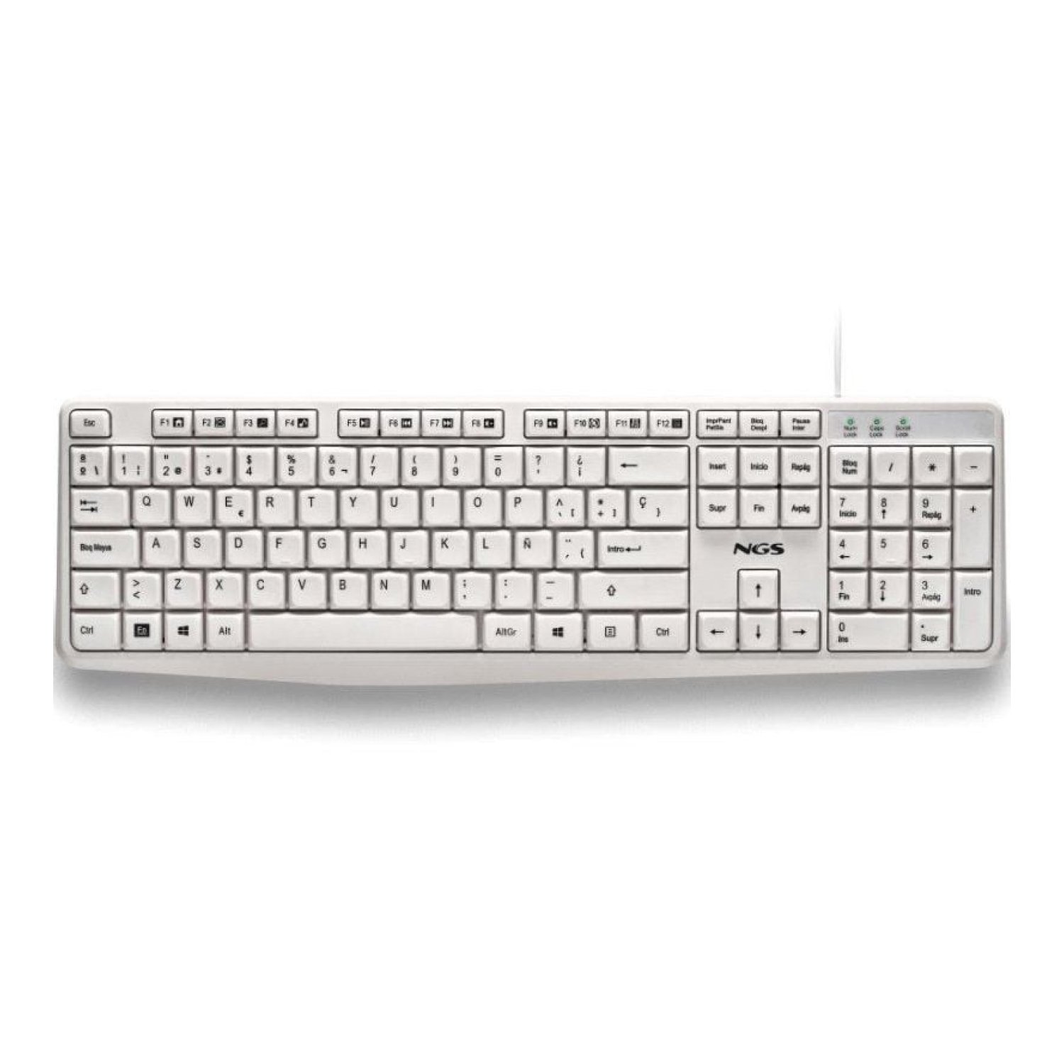 NGS Heritage · Teclado Español · Blanco