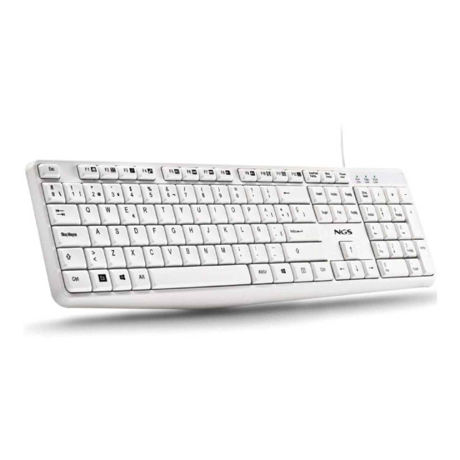 NGS Heritage · Teclado Español · Blanco