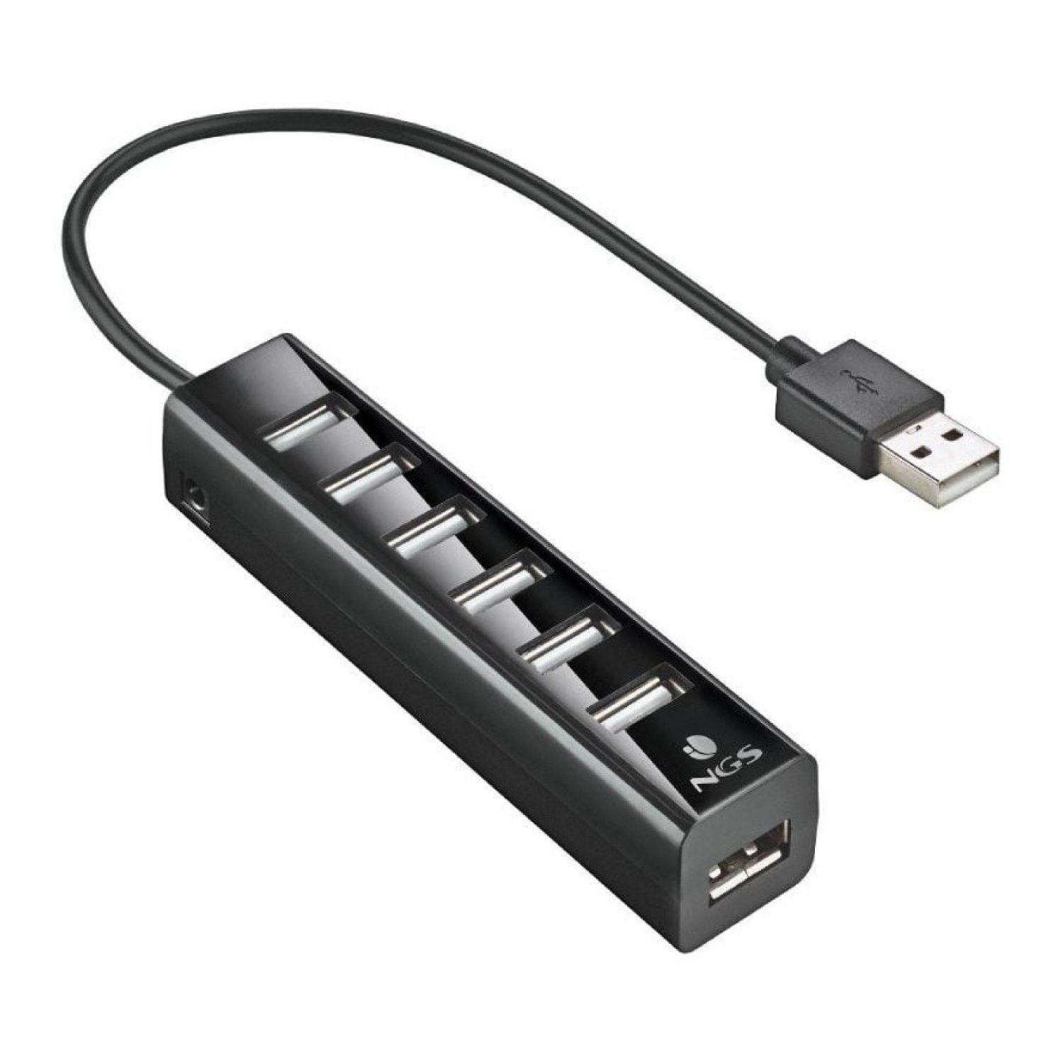 NGS iHub7 Tiny · Hub USB 2.0 · 7 Puertos · Alimentación Externa