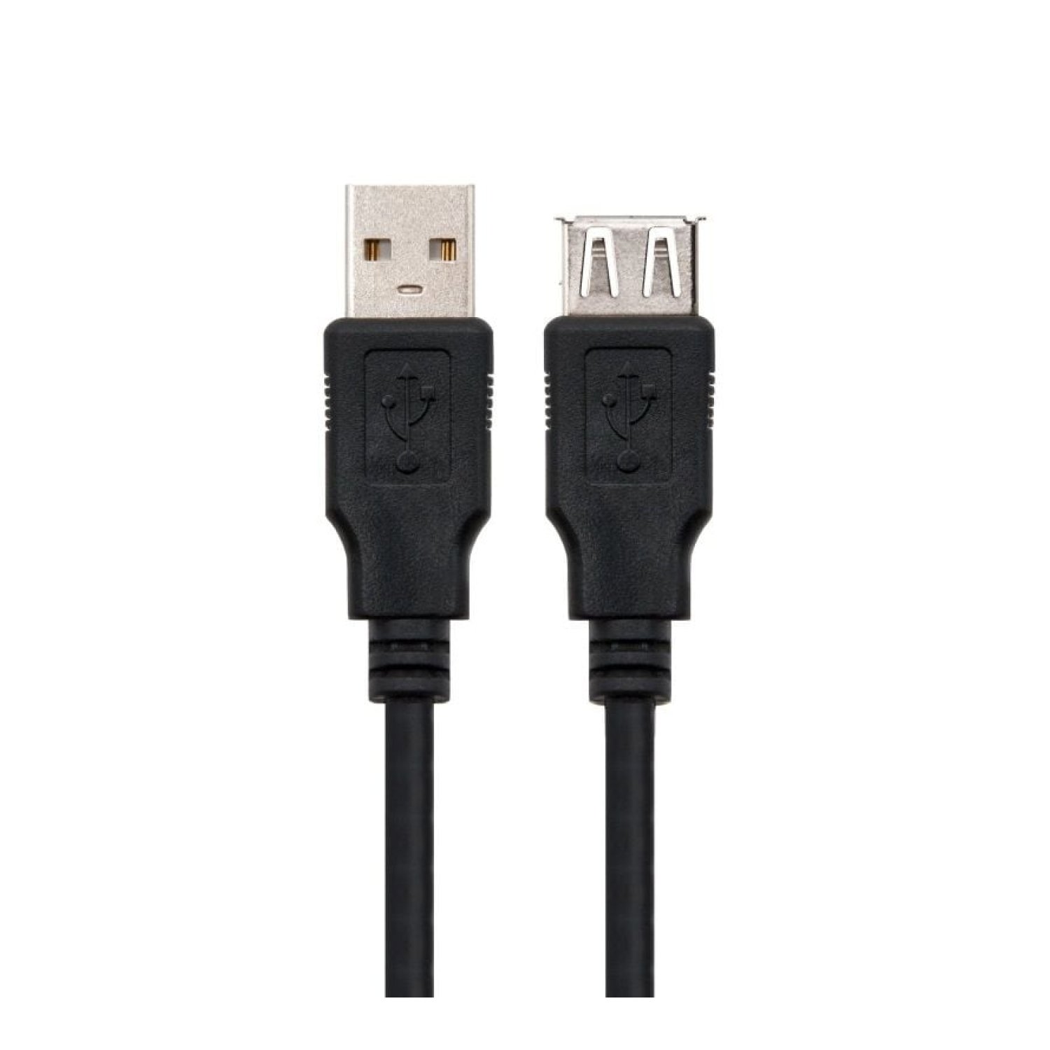 Nanocable · Cable Alargador USB 2.0 · USB Macho-Hembra · 1,8m · Negro