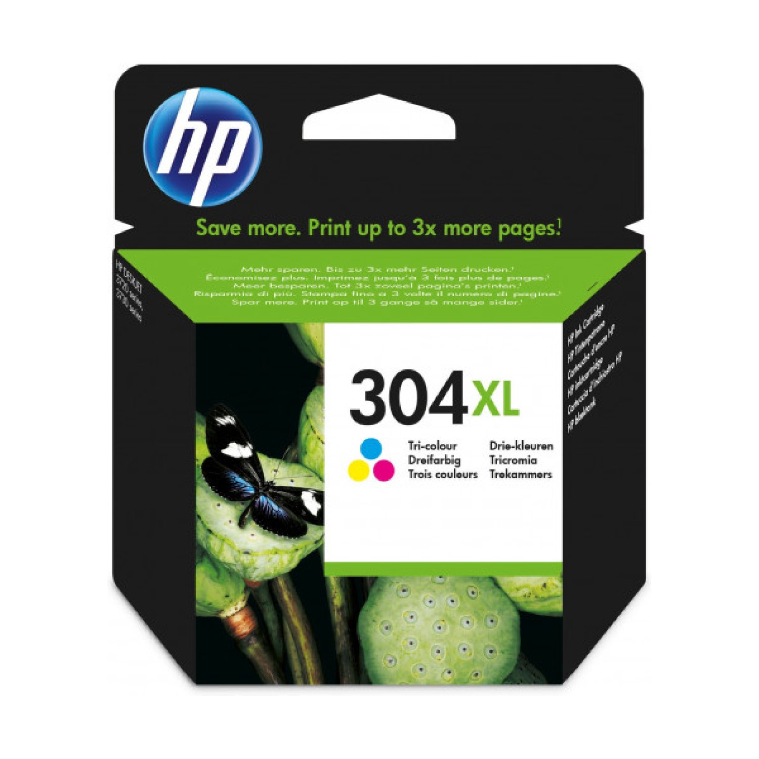 HP Cartucho Tinta 304 XL · Alta Capacidad · Tricolor