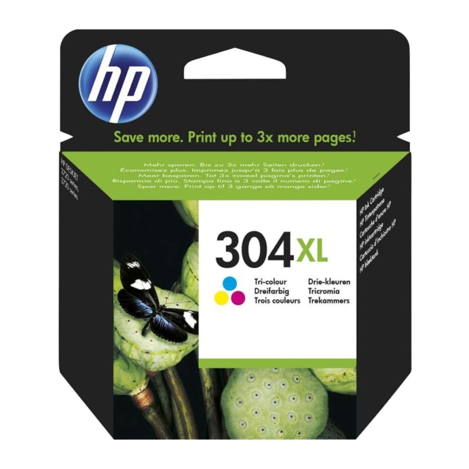 HP Cartucho Tinta 304 XL · Alta Capacidad · Tricolor