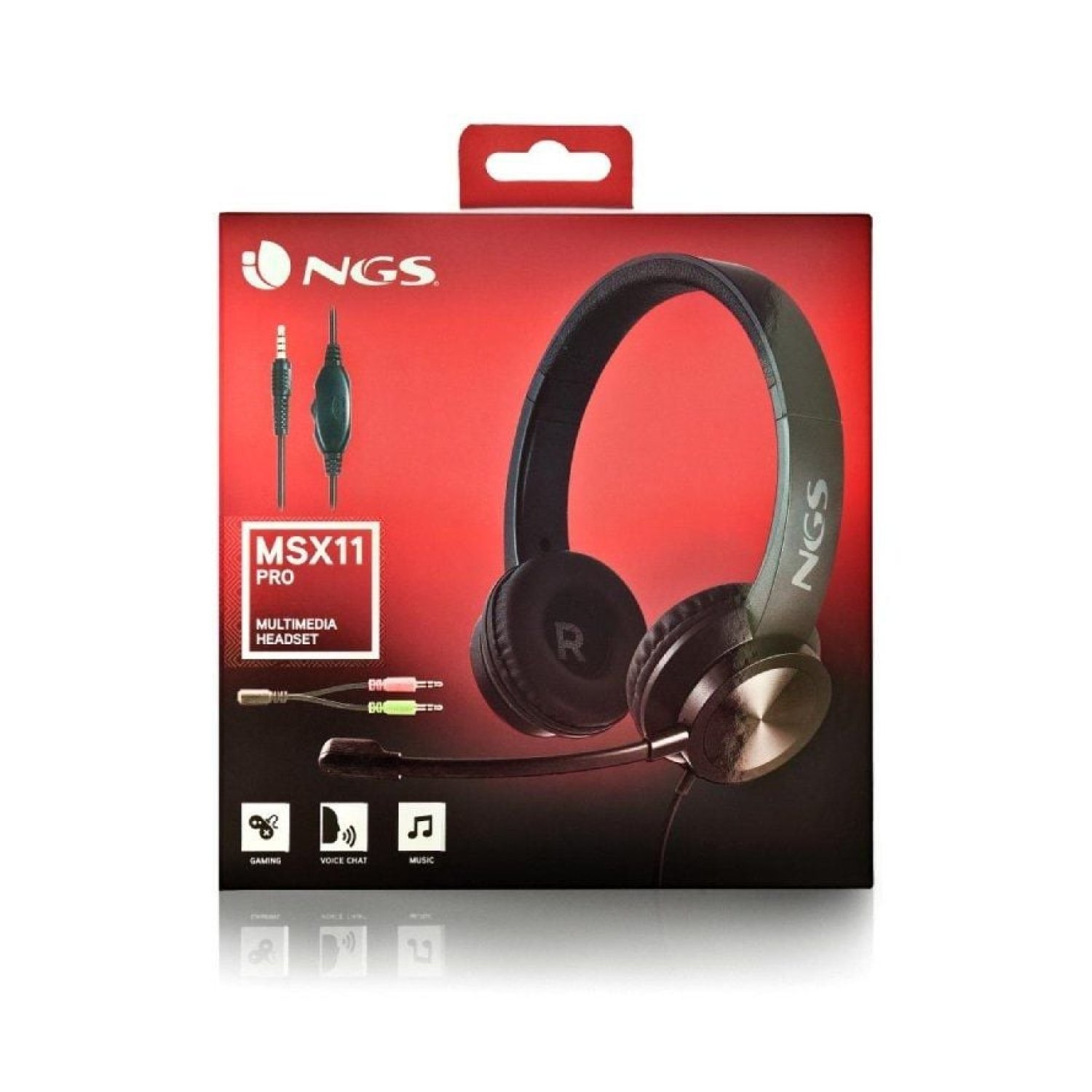 NGS MSX 11 Pro · Auriculares con Micrófono · Jack 3.5mm · Color Negro