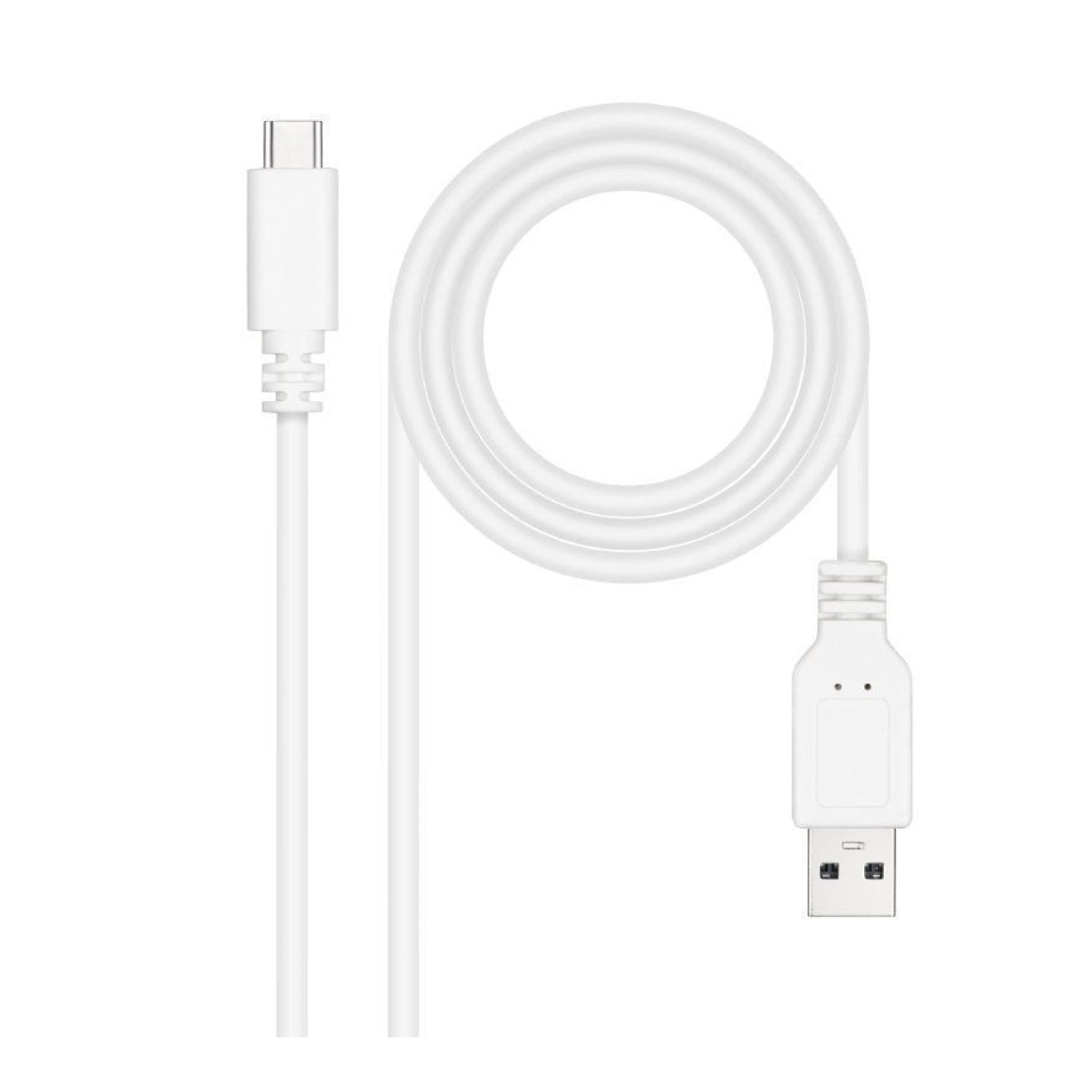 Nanocable · Cable USB 2.0 · USB Tipo-C a USB-A · 3m · Blanco · 480Mbps