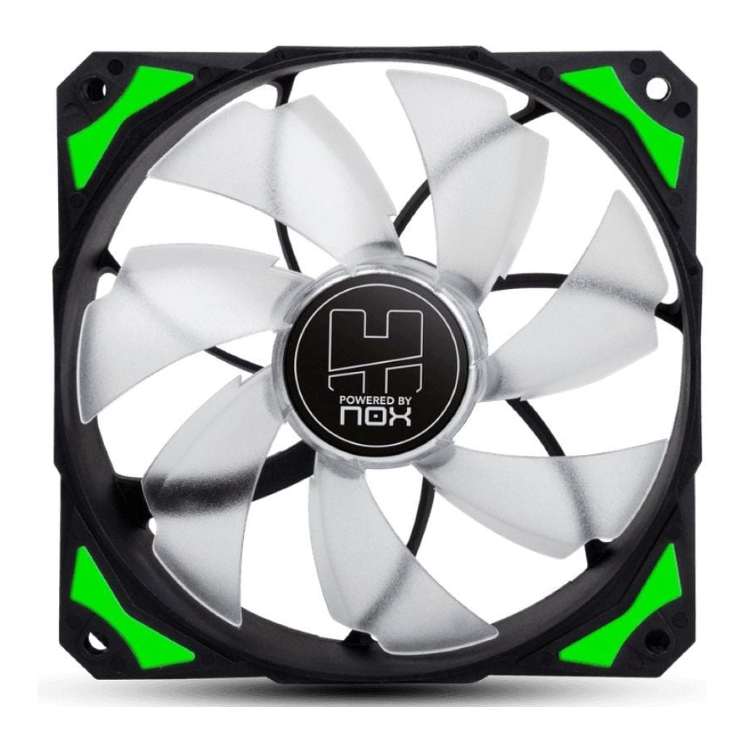 Nox H-Fan Green · Ventilador 12cm · RGB · Gaming