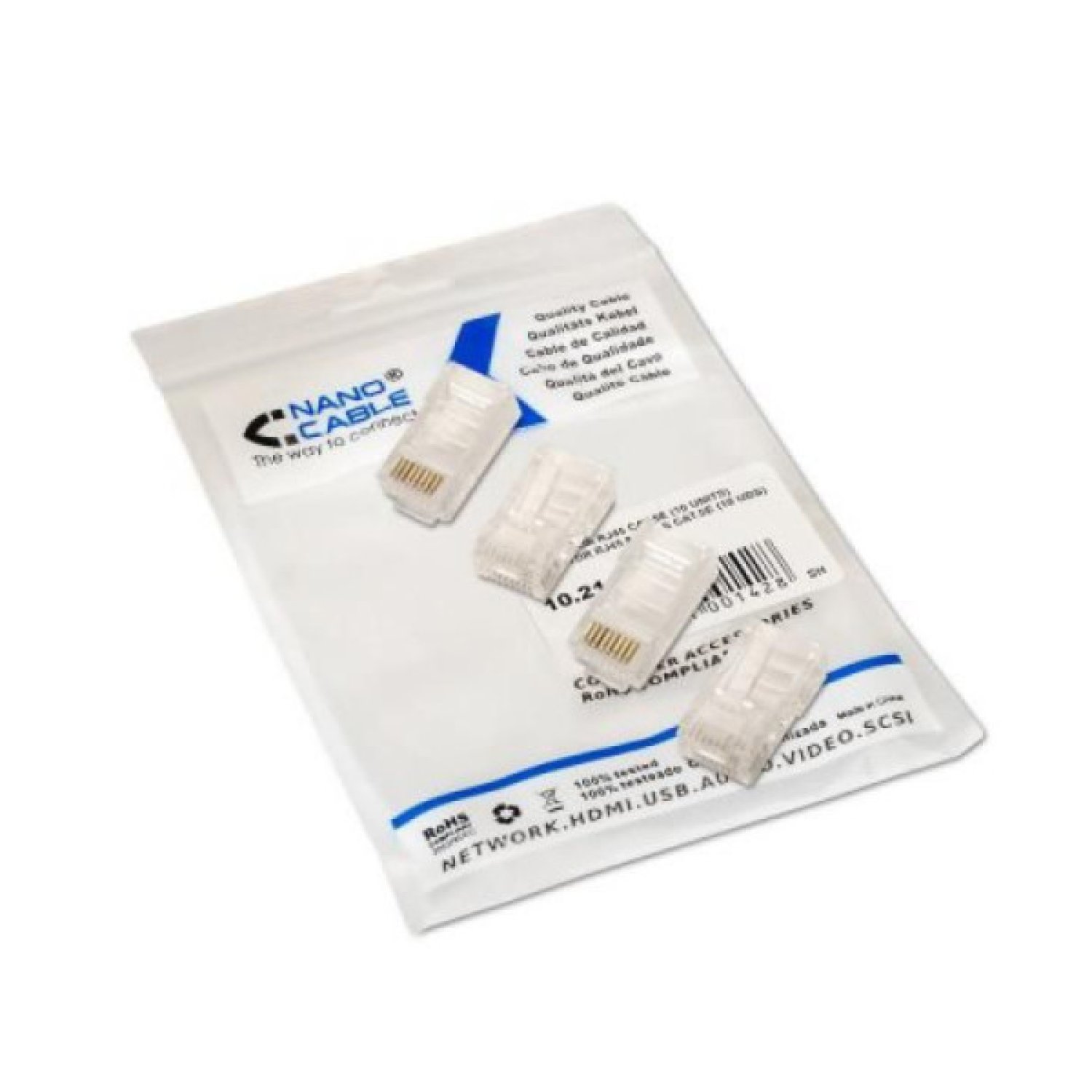 Nanocable · Conector RJ45 Cat.5e · Pack 100 uds