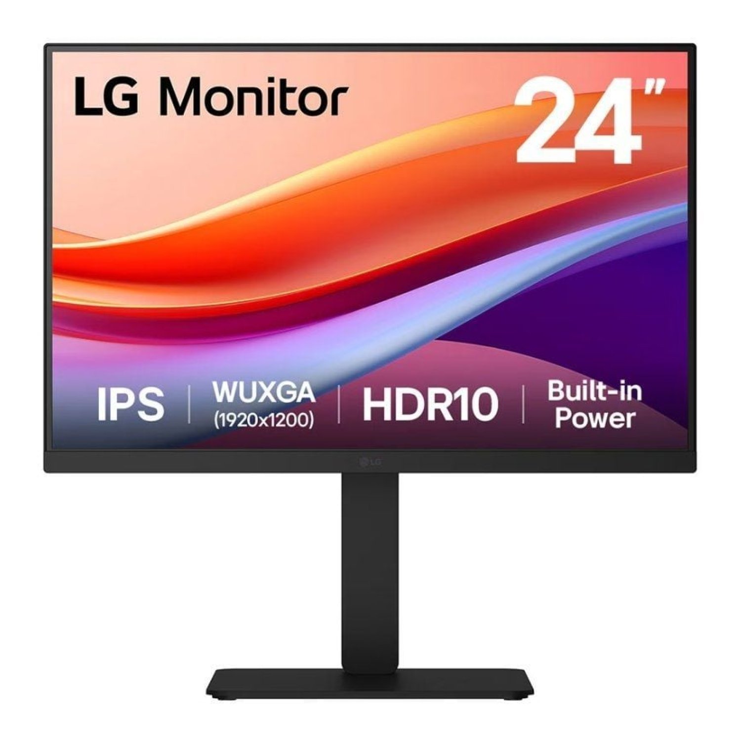 LG 24BA55W-B · Monitor Profesional 24" · WUXGA · Regulable en altura · Negro