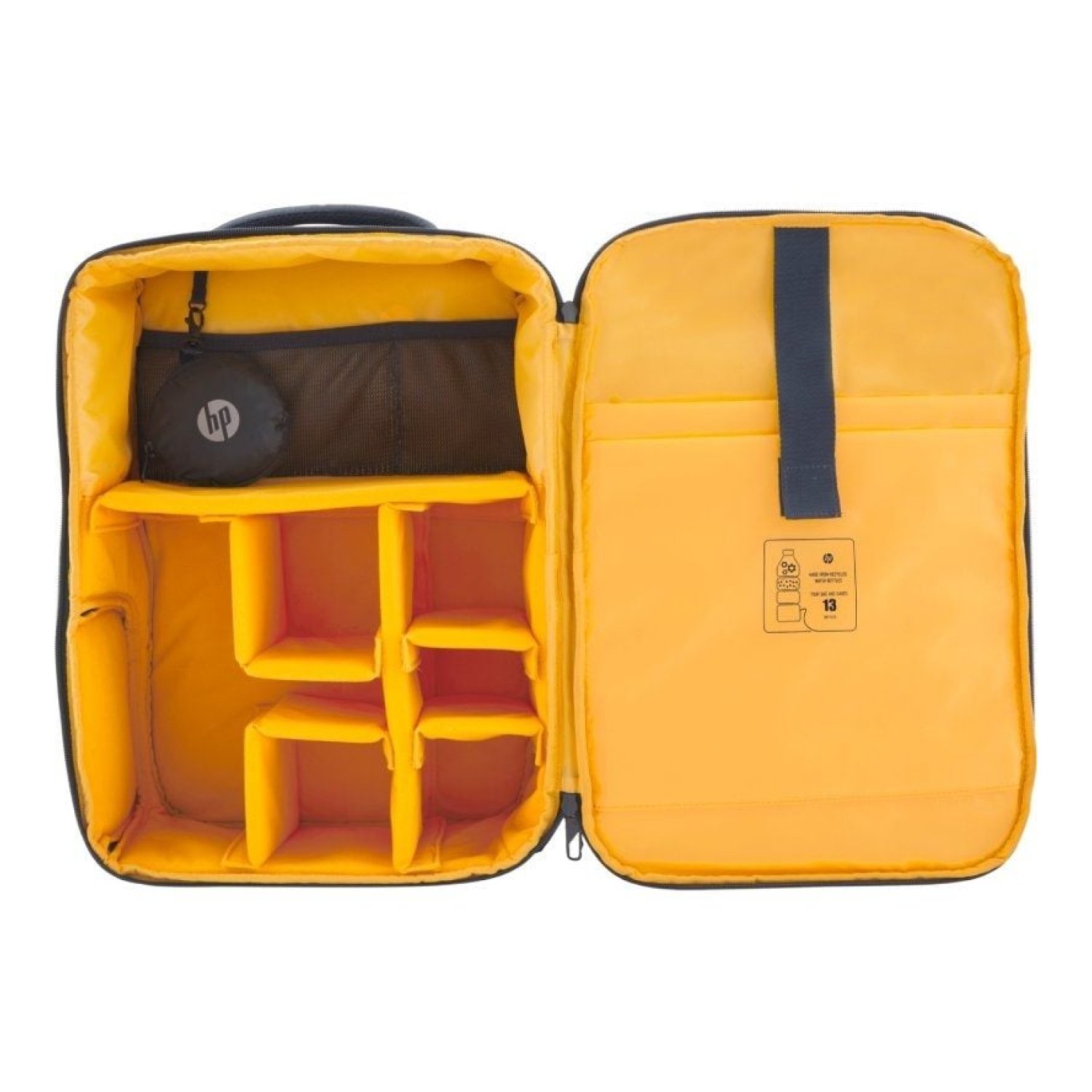 HP Creator · Mochila para Portátiles hasta 16,1" · Azul Marino y Amarillo