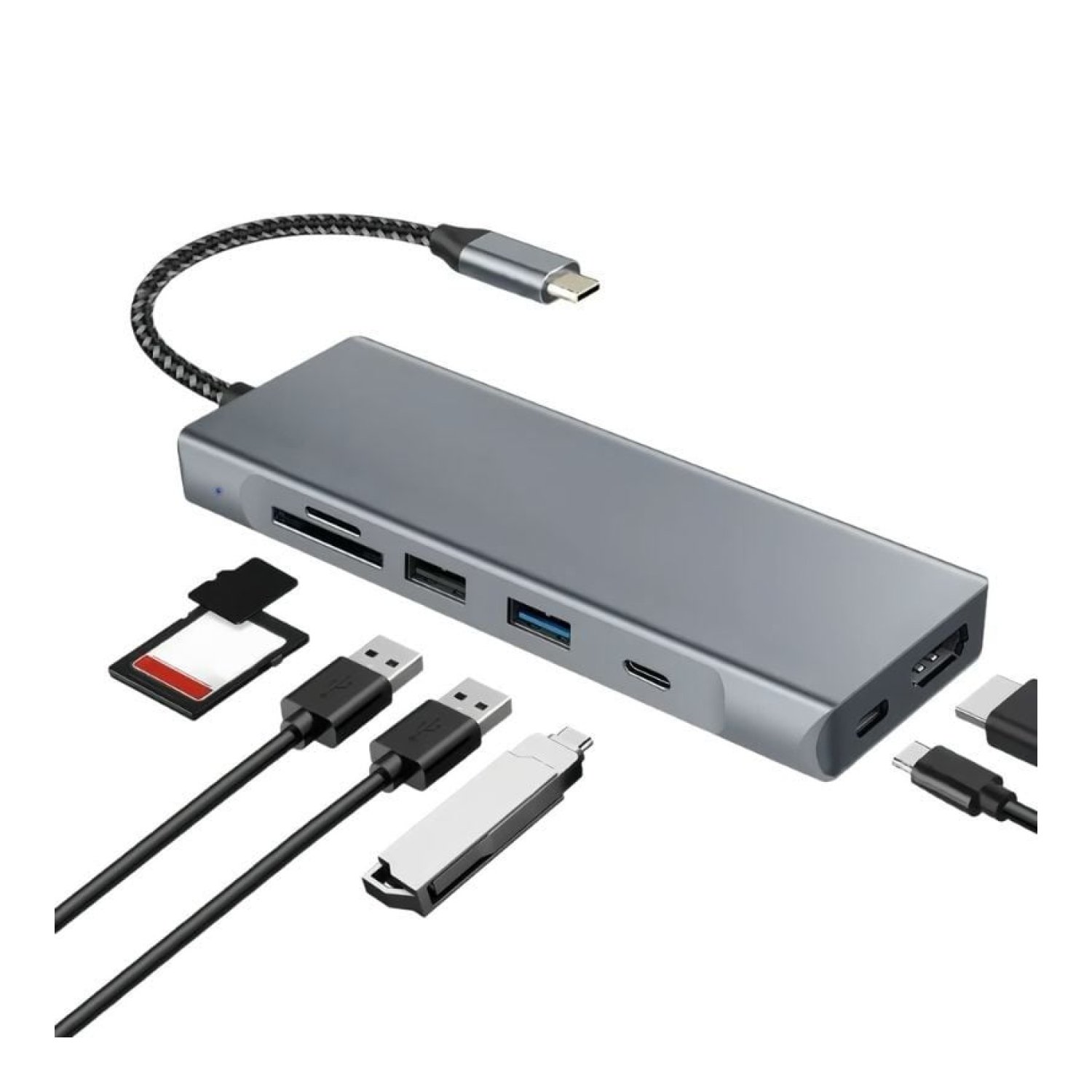 Leotec Docking USB-C · HDMI 4K · SSD M.2 · Lector SD/MicroSD · PD