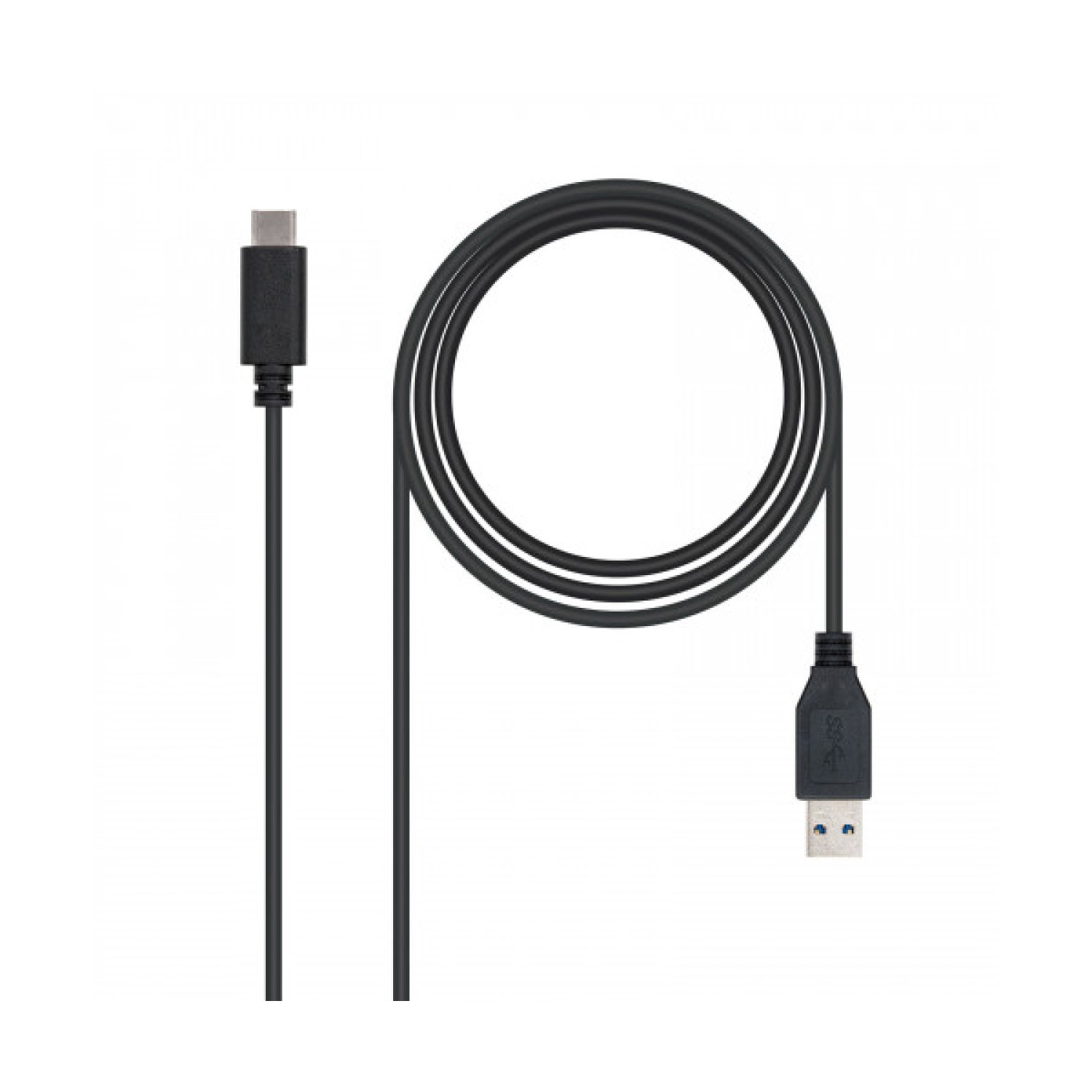 Nanocable · Cable USB 3.1 · USB-C a USB-A · 1 metro · Negro
