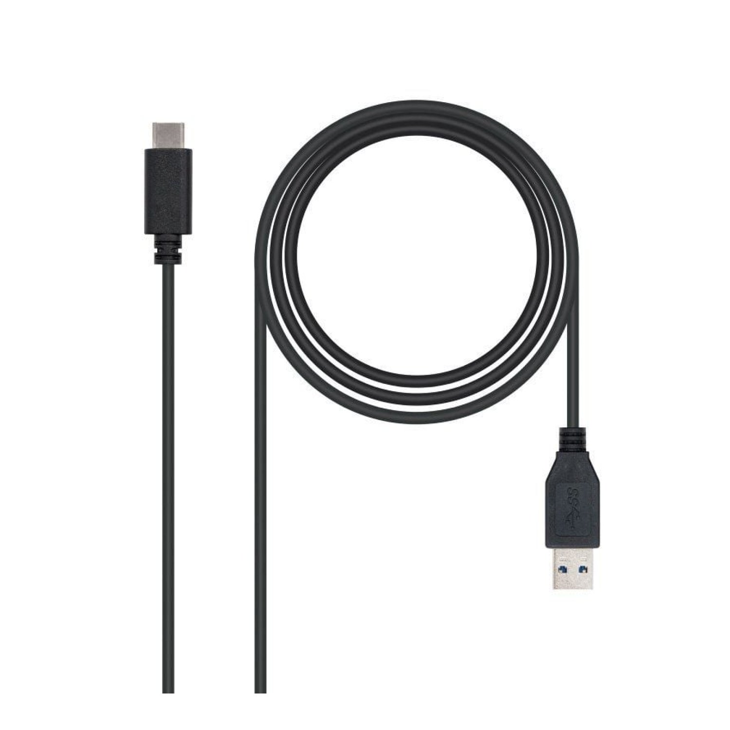 Nanocable · Cable USB 3.1 · USB-C a USB-A · 1 metro · Negro