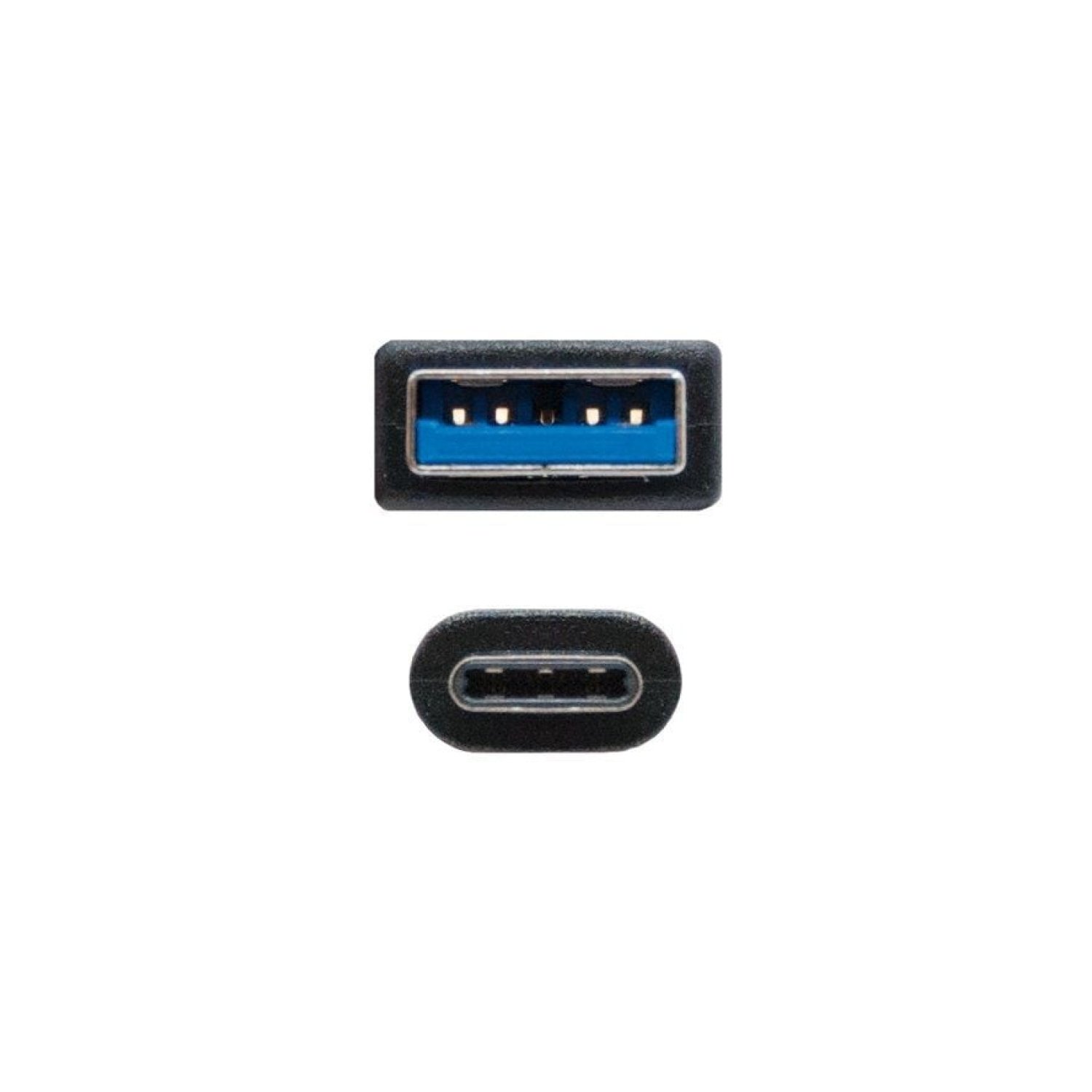 Nanocable · Cable USB 3.1 · USB-C a USB-A · 1 metro · Negro