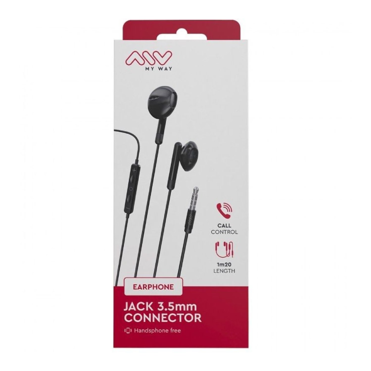 Myway Auriculares Intrauditivos · Micrófono · Jack 3.5 · Negros