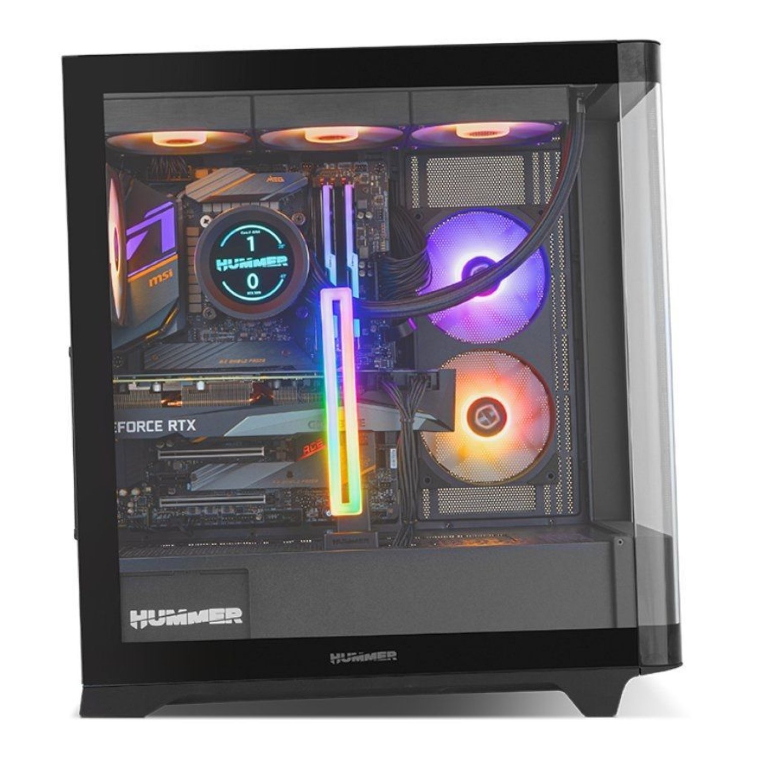 NOX Hummer H-VGA · Soporte Tarjeta Gráfica ARGB · Compatibilidad Universal · Negro