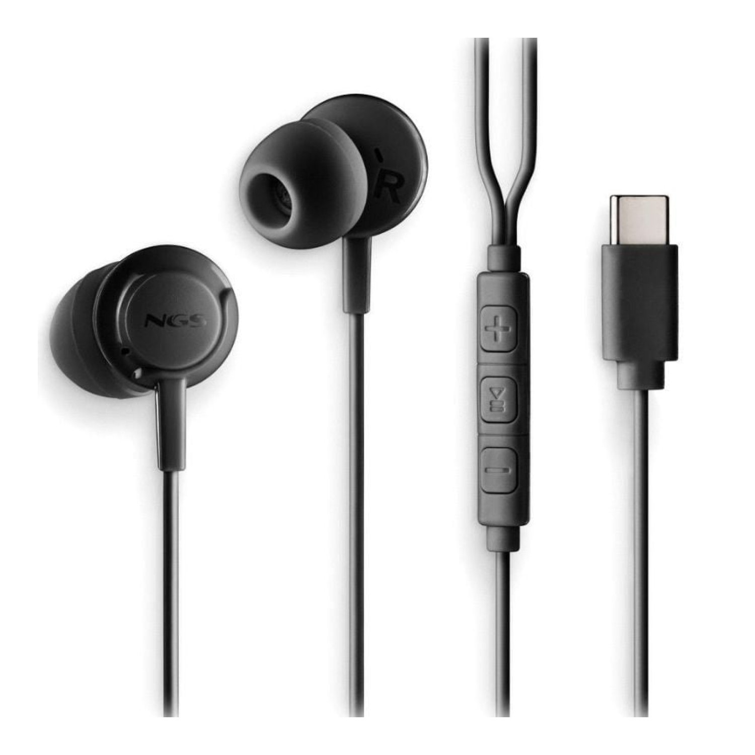 NGS Cross Step · Auriculares Intrauditivos · Micrófono · USB Tipo-C · Negros