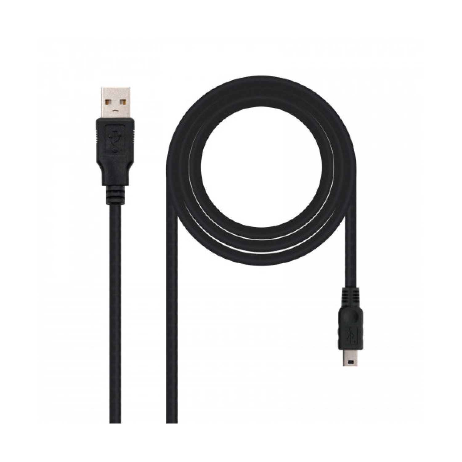 Nanocable · Cable USB 2.0 · Macho a Mini USB · 1m · Negro