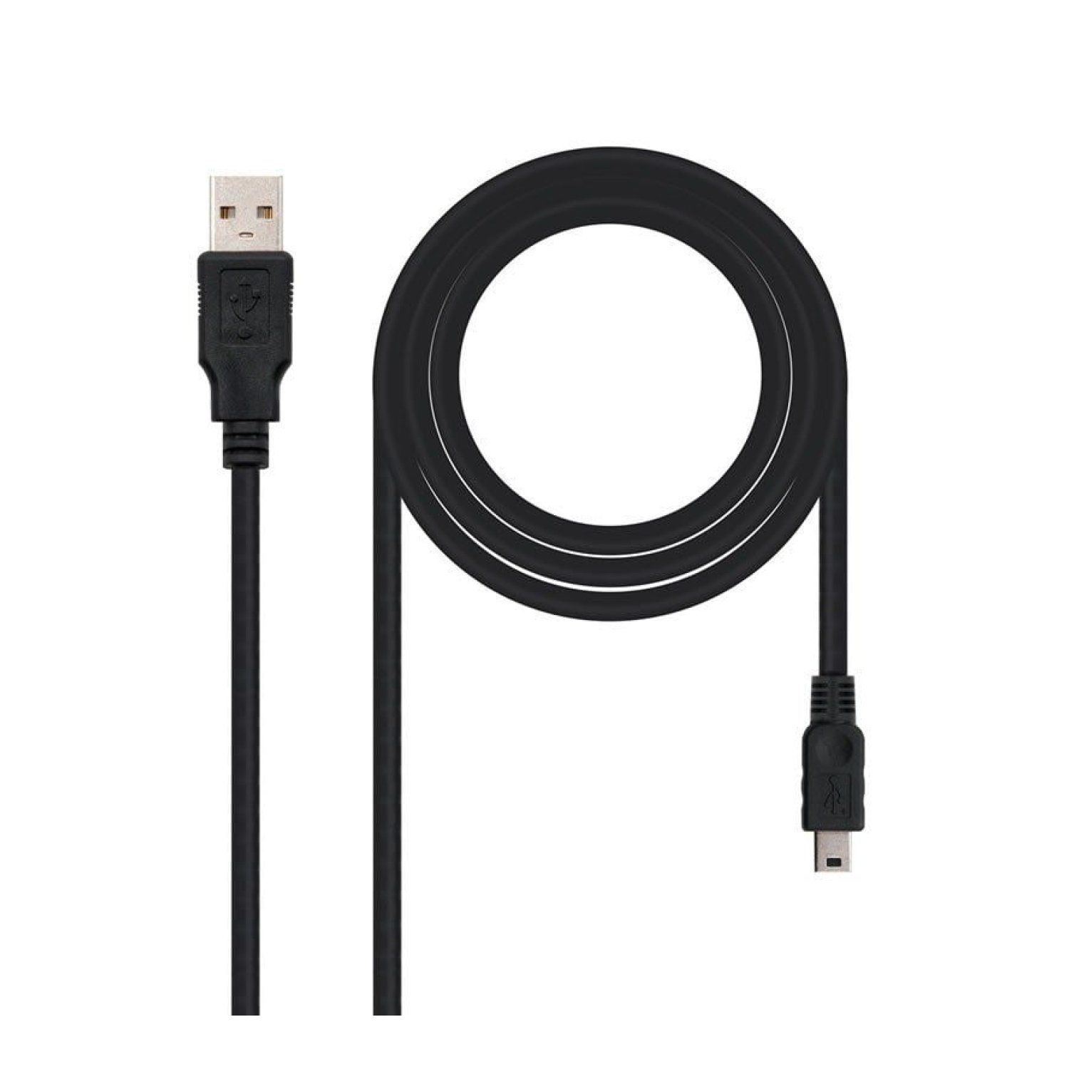 Nanocable · Cable USB 2.0 · Macho a Mini USB · 1m · Negro
