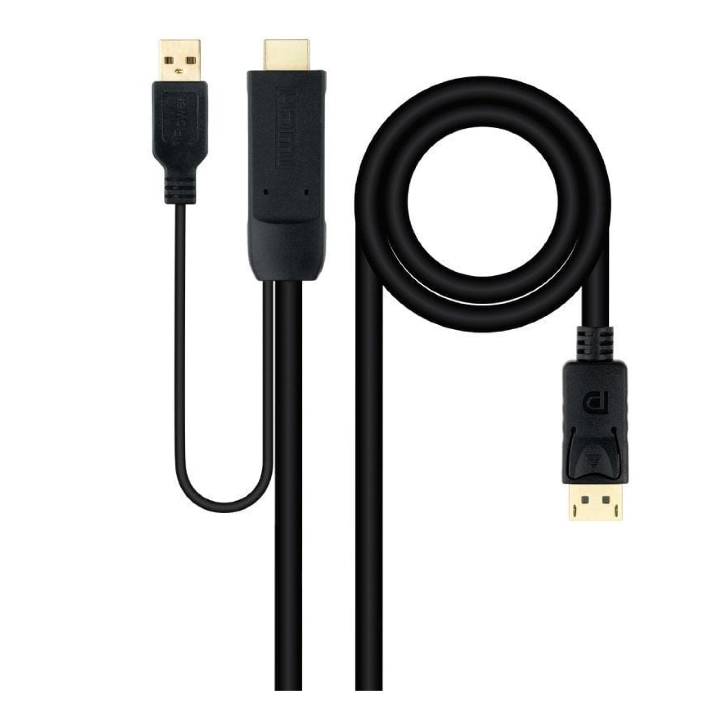 Nanocable · Cable Conversor HDMI a DisplayPort · 1,8m · Negro