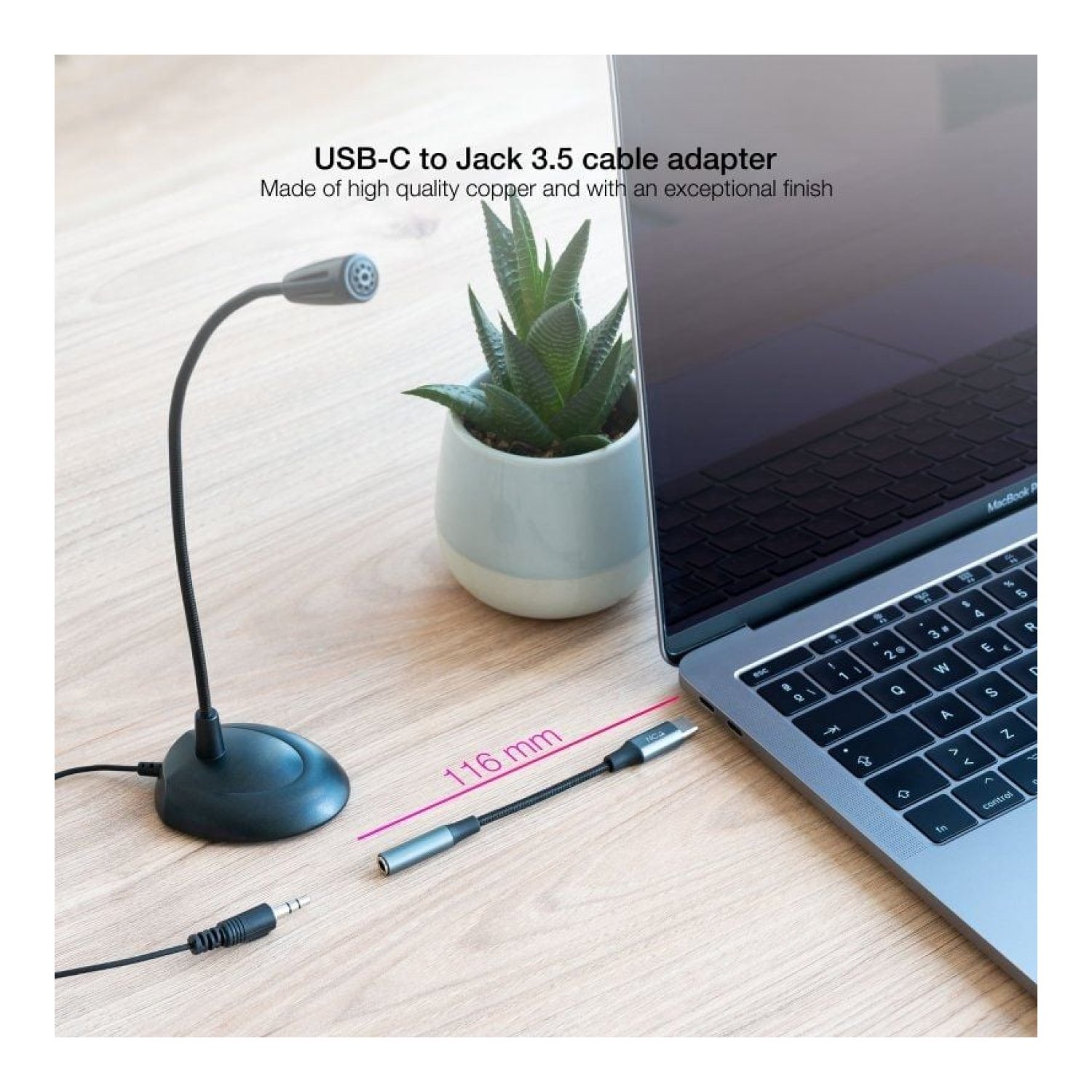 Nanocable · Conversor USB-C a Jack 3.5mm · Audio Estéreo
