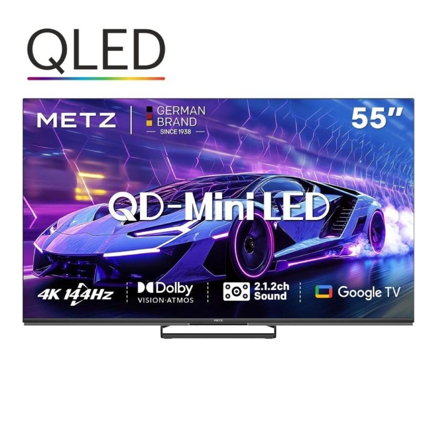 Metz QLED-MiniLED 55MNE8000Z · 55" · 4K Ultra HD · Smart TV · WiFi