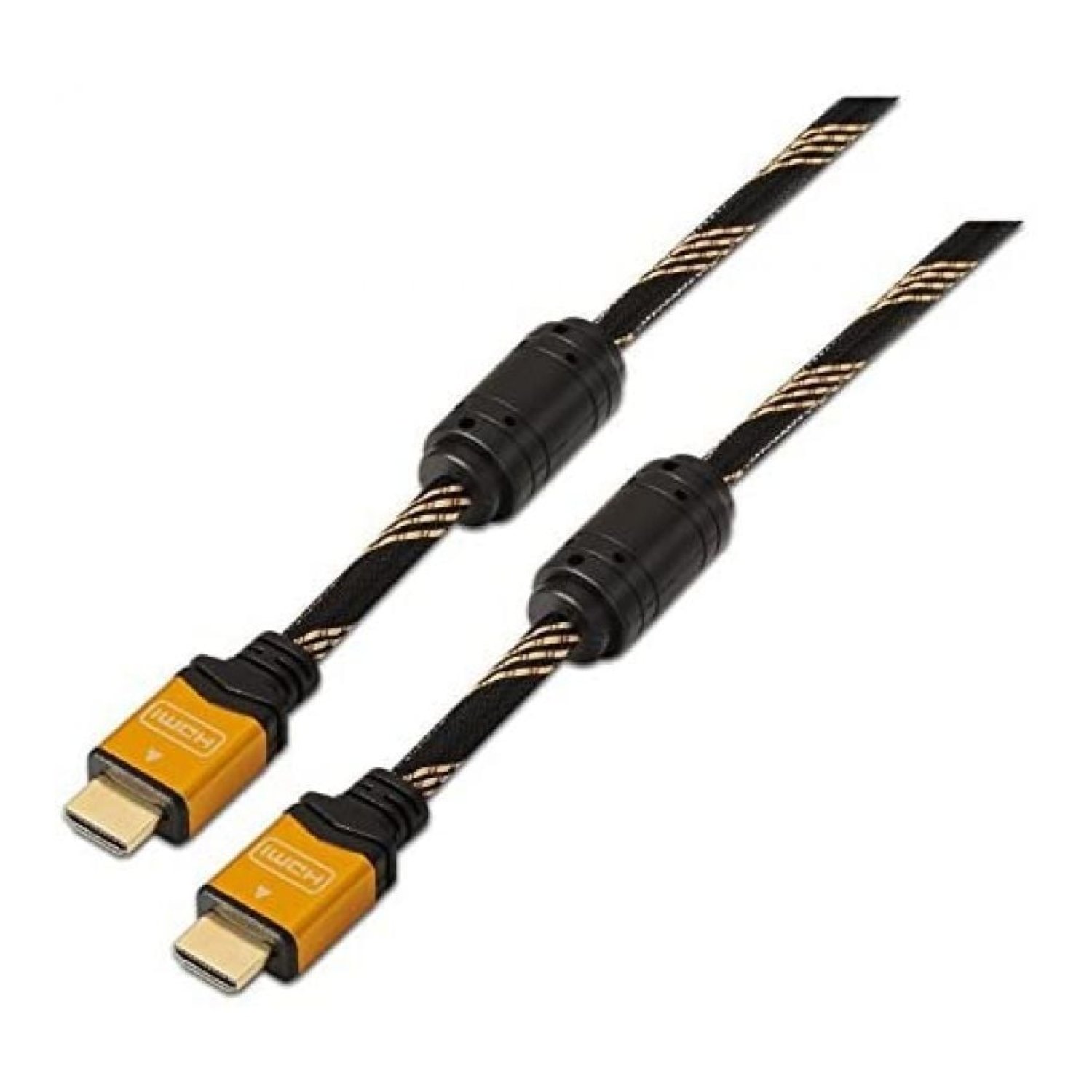 Nanocable · Cable HDMI 2.0 4K · 1,5m · Macho a Macho · Negro y Naranja