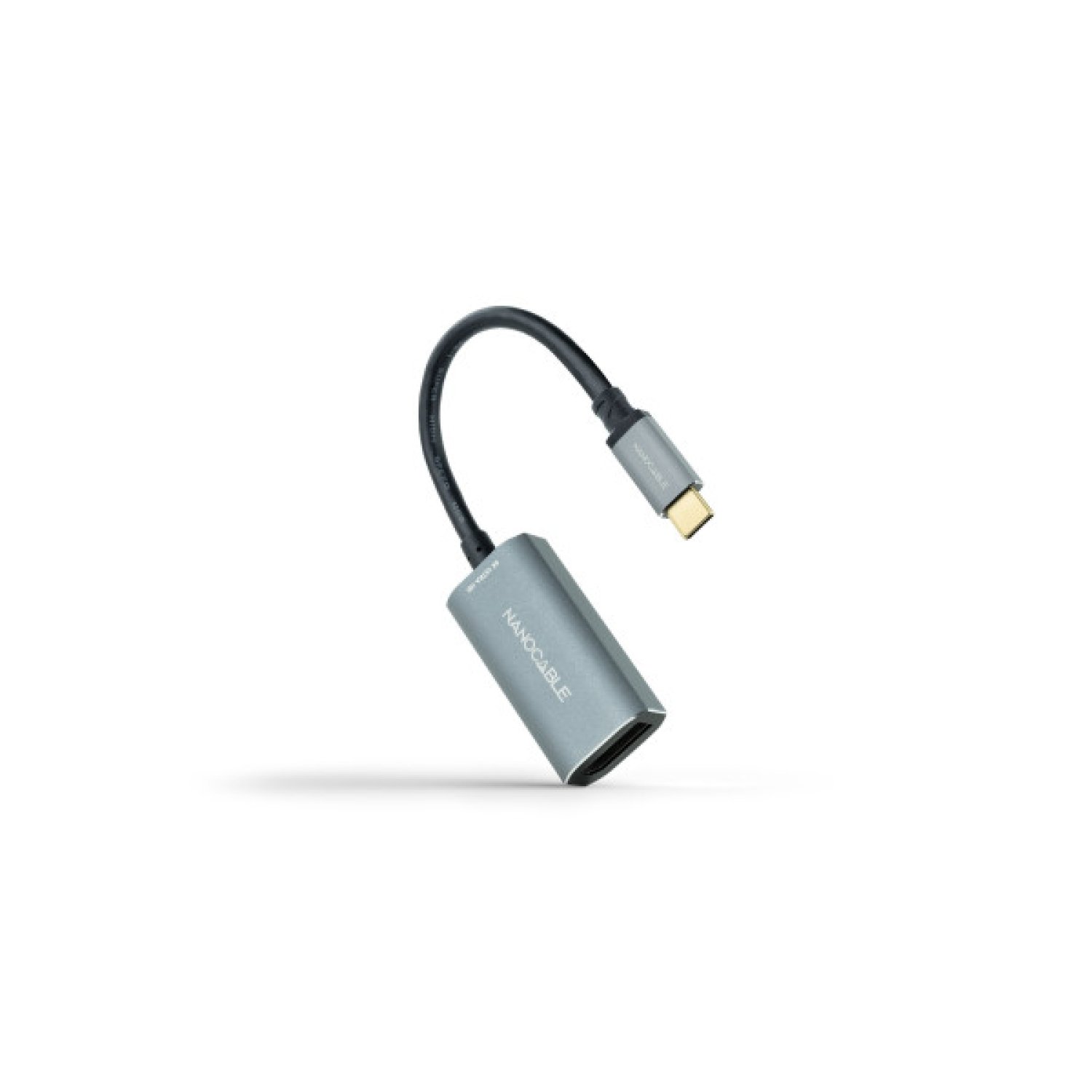 Nanocable · Conversor USB-C a DisplayPort · 15cm · Gris